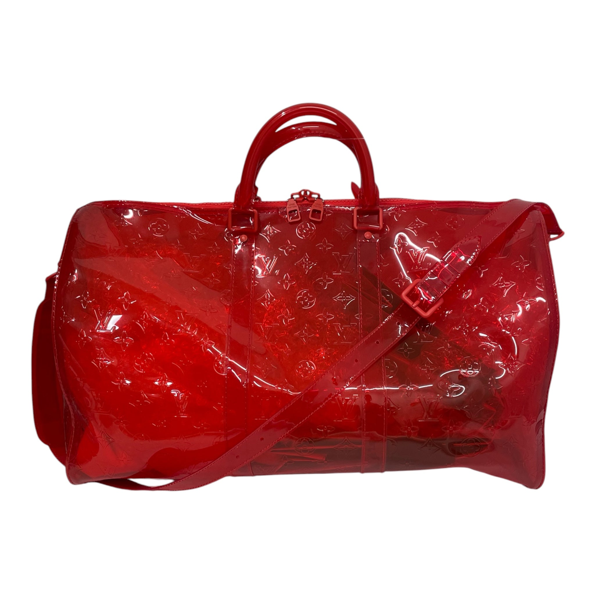 LOUIS VUITTON/Luggage/Monogram/RED/LOUIS VUITTON VINYL KEEPALL view 2