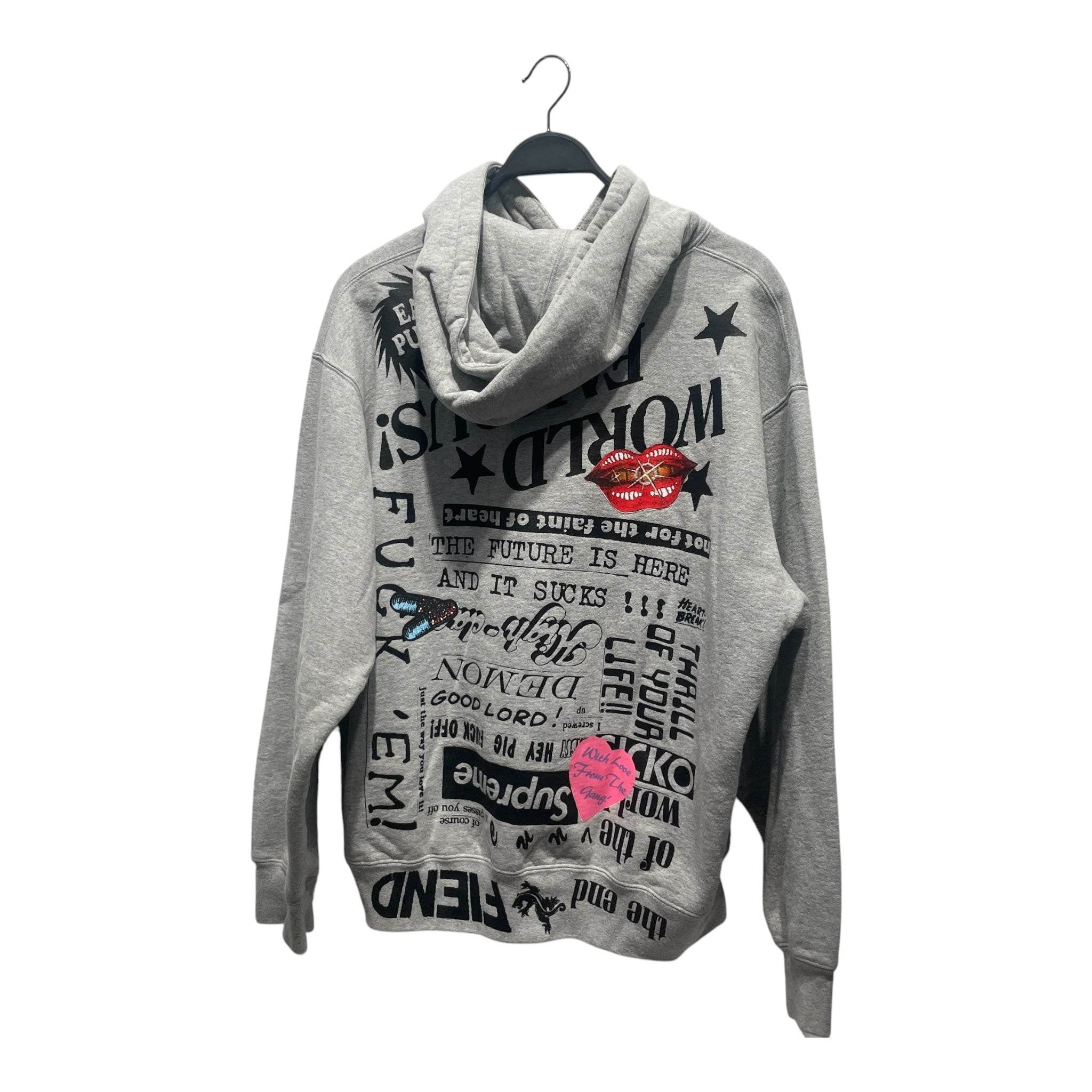 Supreme/Hoodie/L/Cotton/GRY/fiend hooded view 2