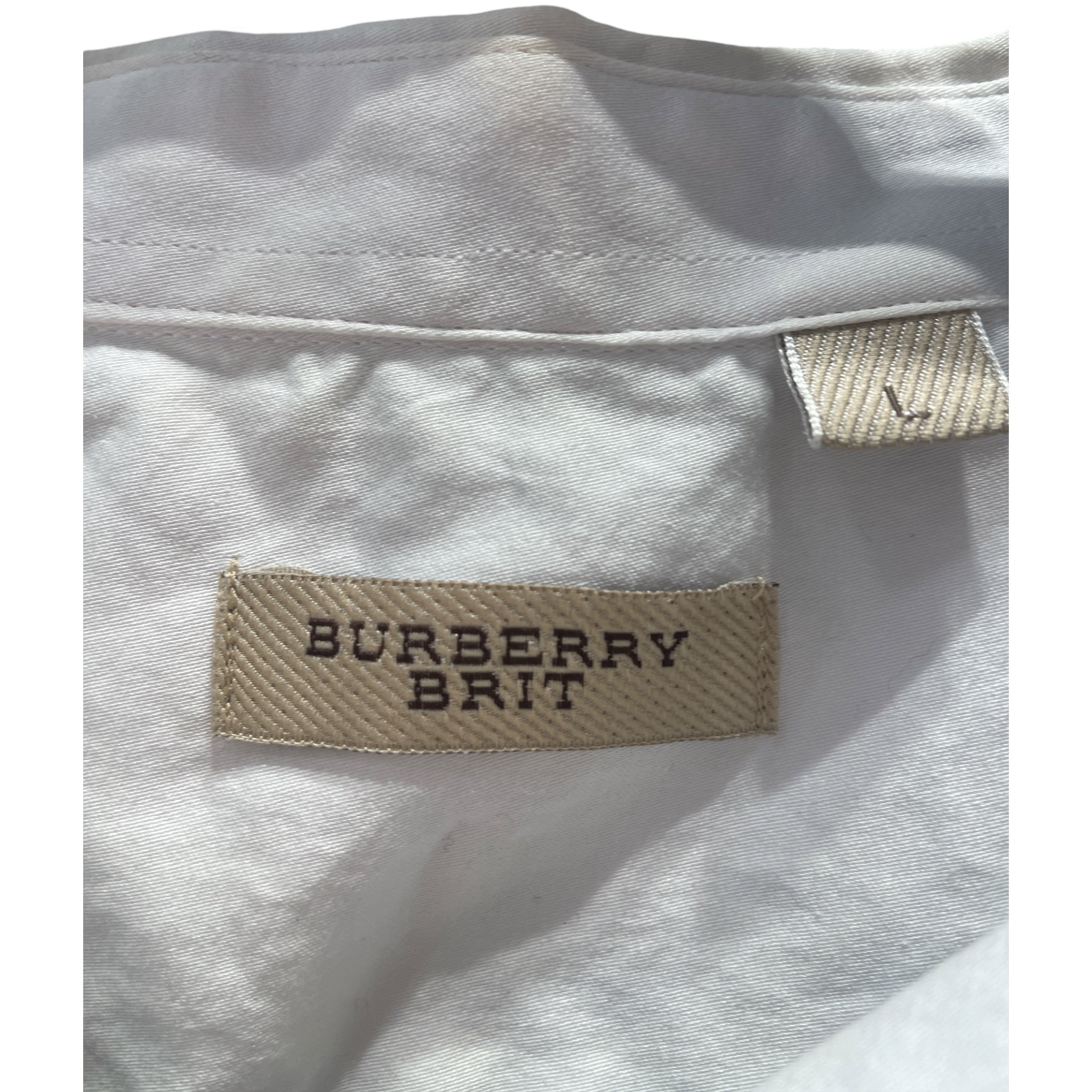 BURBERRY/LS Shirt/L/WHT/All Over Print/ view 3