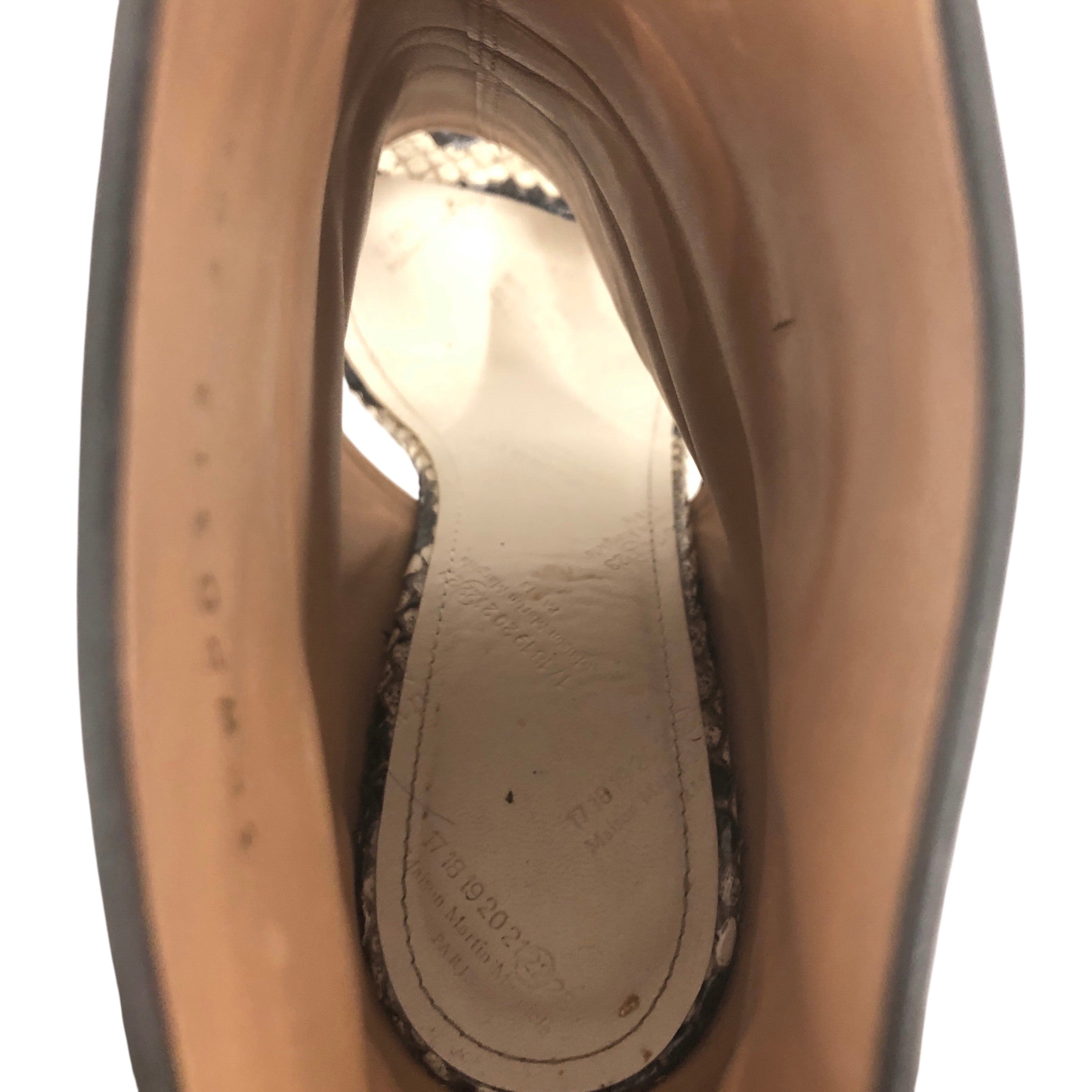 Maison Margiela/Heels/US 9/Animal Pattern/Leather/GRY/Gray Upper/Snakeskin Toe view 4