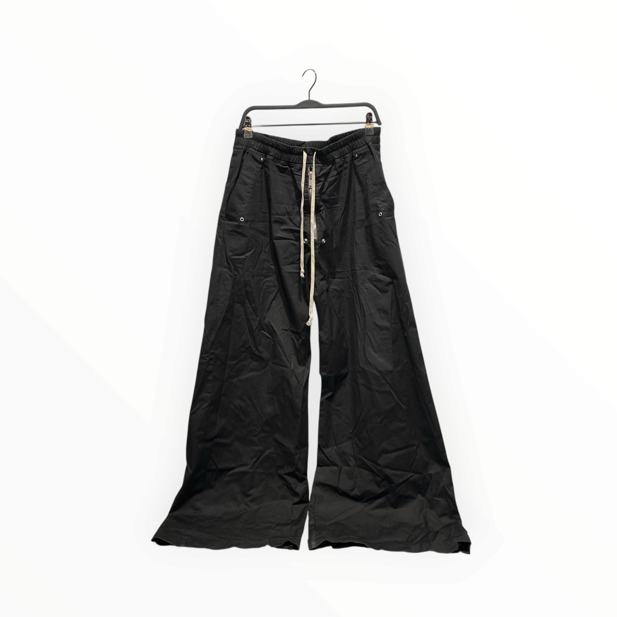 Rick Owens/Pants/44/Nylon/BLK/Wide Leg Zipper Bottoms view 1