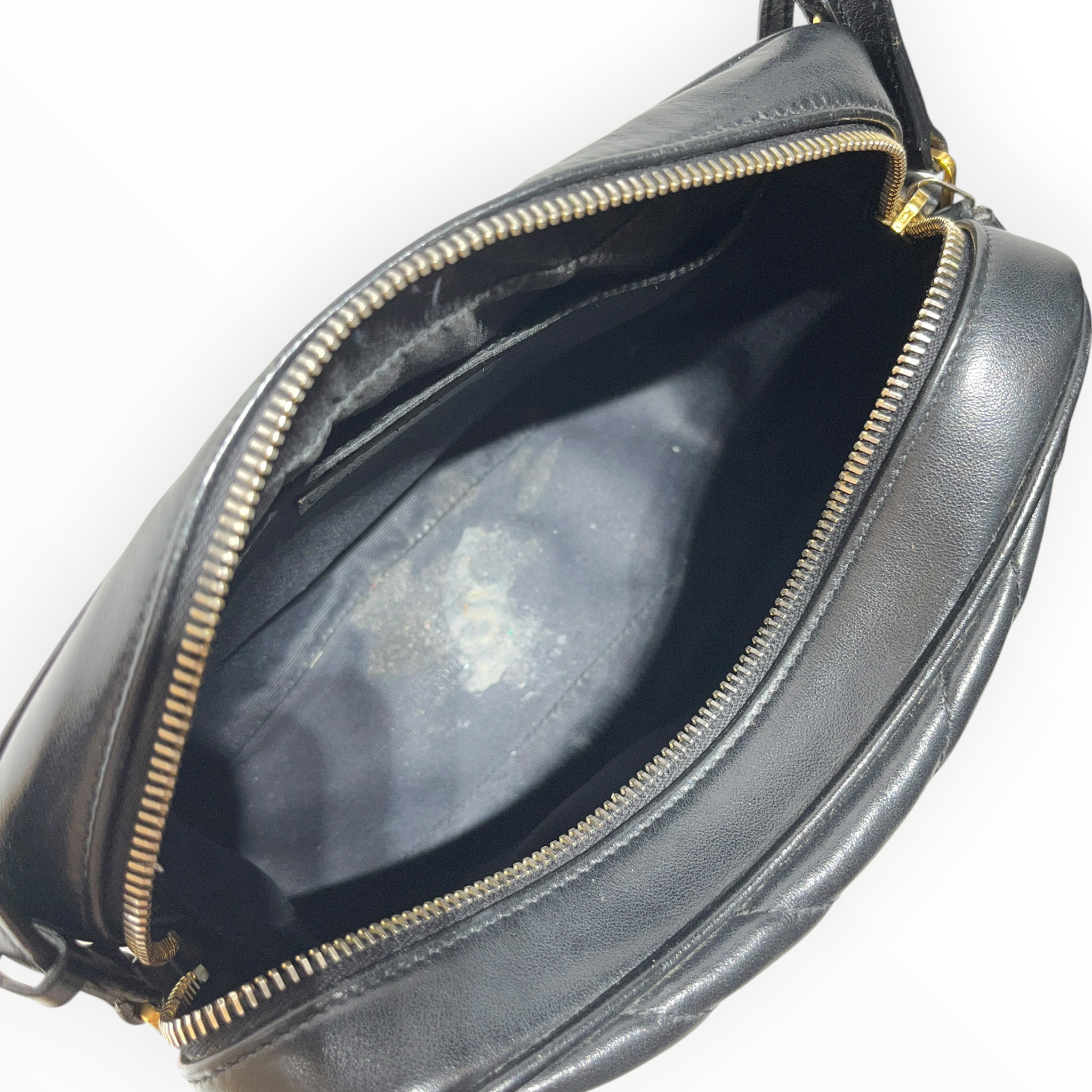 YVES SAINT LAURENT/Cross Body Bag/Leather/BLK/gold accent tassel view 4