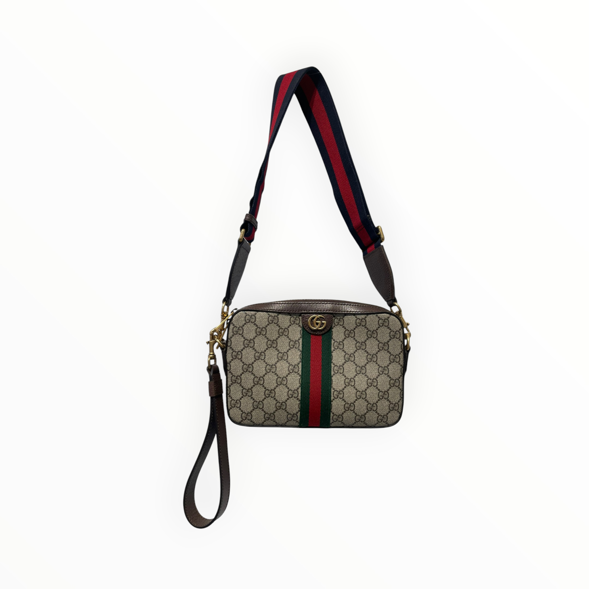 GUCCI/Cross Body Bag/Monogram/Leather/BEG/ophidia supreme view 3
