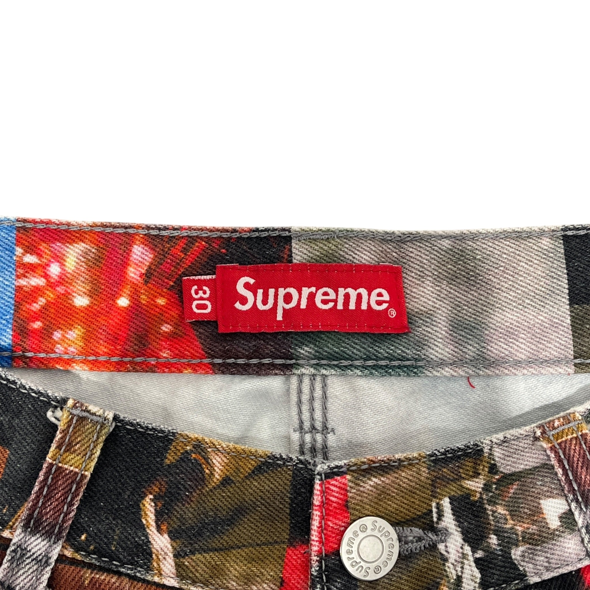 Supreme/Straight Pants/30/Denim/MLT/All Over Print/Nas DMX Double Knee Carpenter view 3