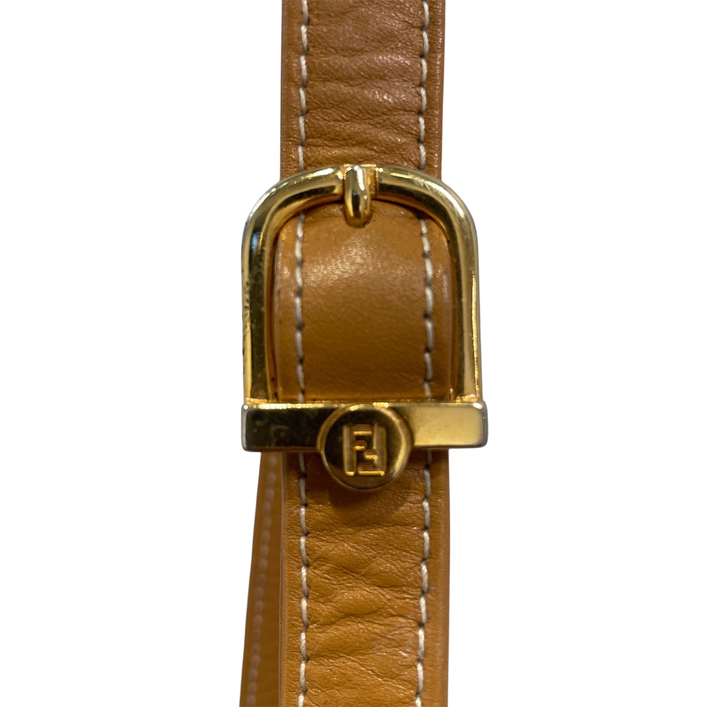 FENDI/Cross Body Bag/Leather/GRY/FENDI LETHR BROWN/GRY CRSS BOD view 3