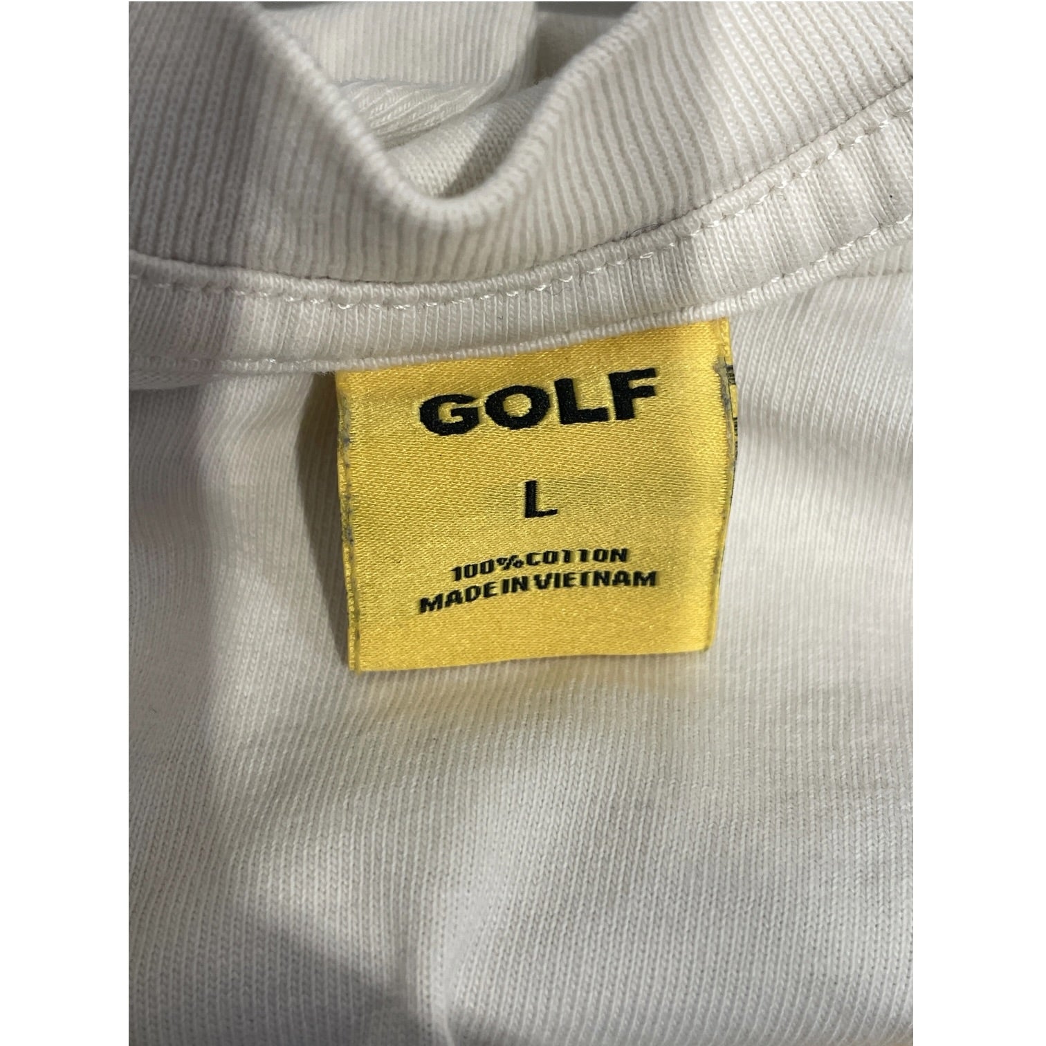 GOLF WANG/T-Shirt/L/Cotton/WHT/3D GOLF PRINT view 3