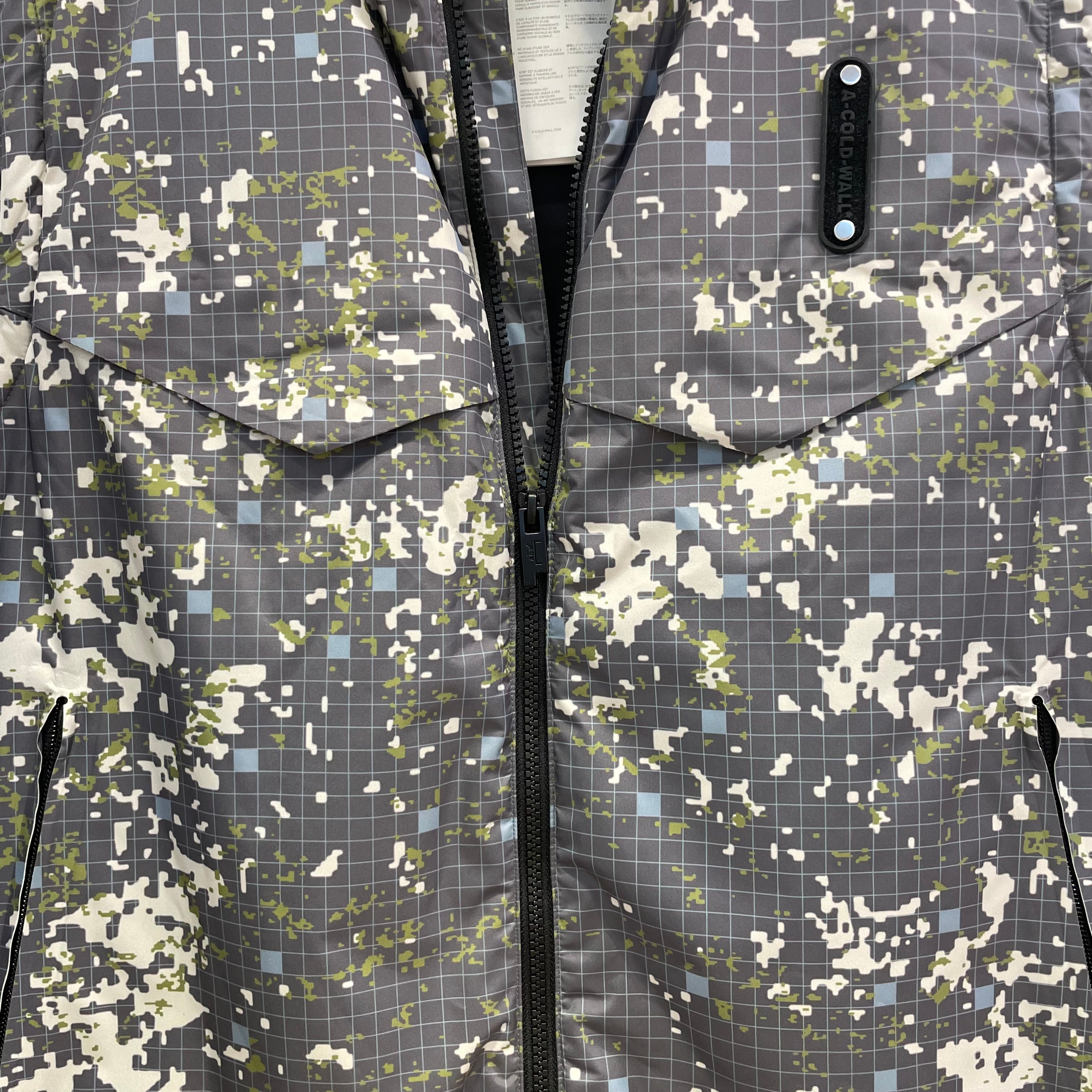A-COLD-WALL/Puffer Vest/XL/Stripe/Nylon/GRN/green climate vest view 3
