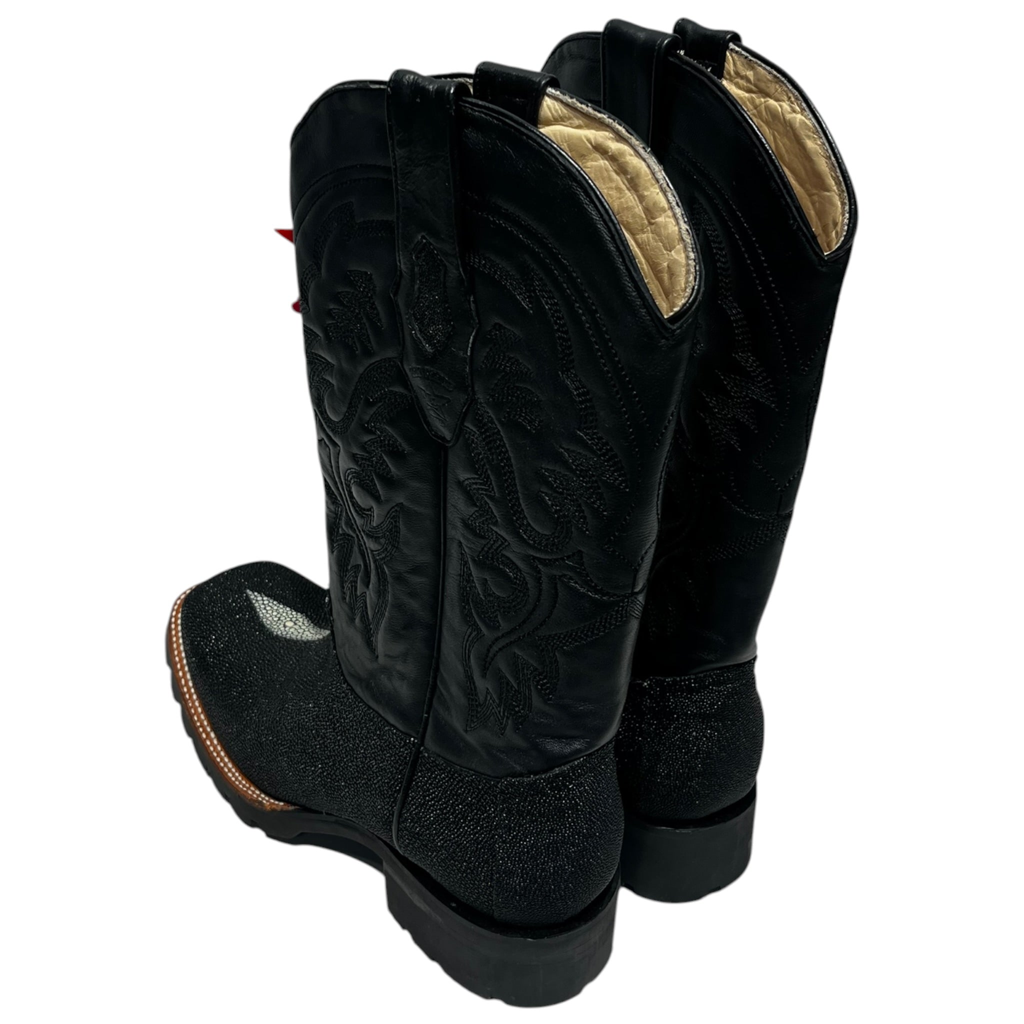 Los Altos/Cowboy Boots/US 9.5/Animal Pattern/BLK/Genuine Stingray view 2