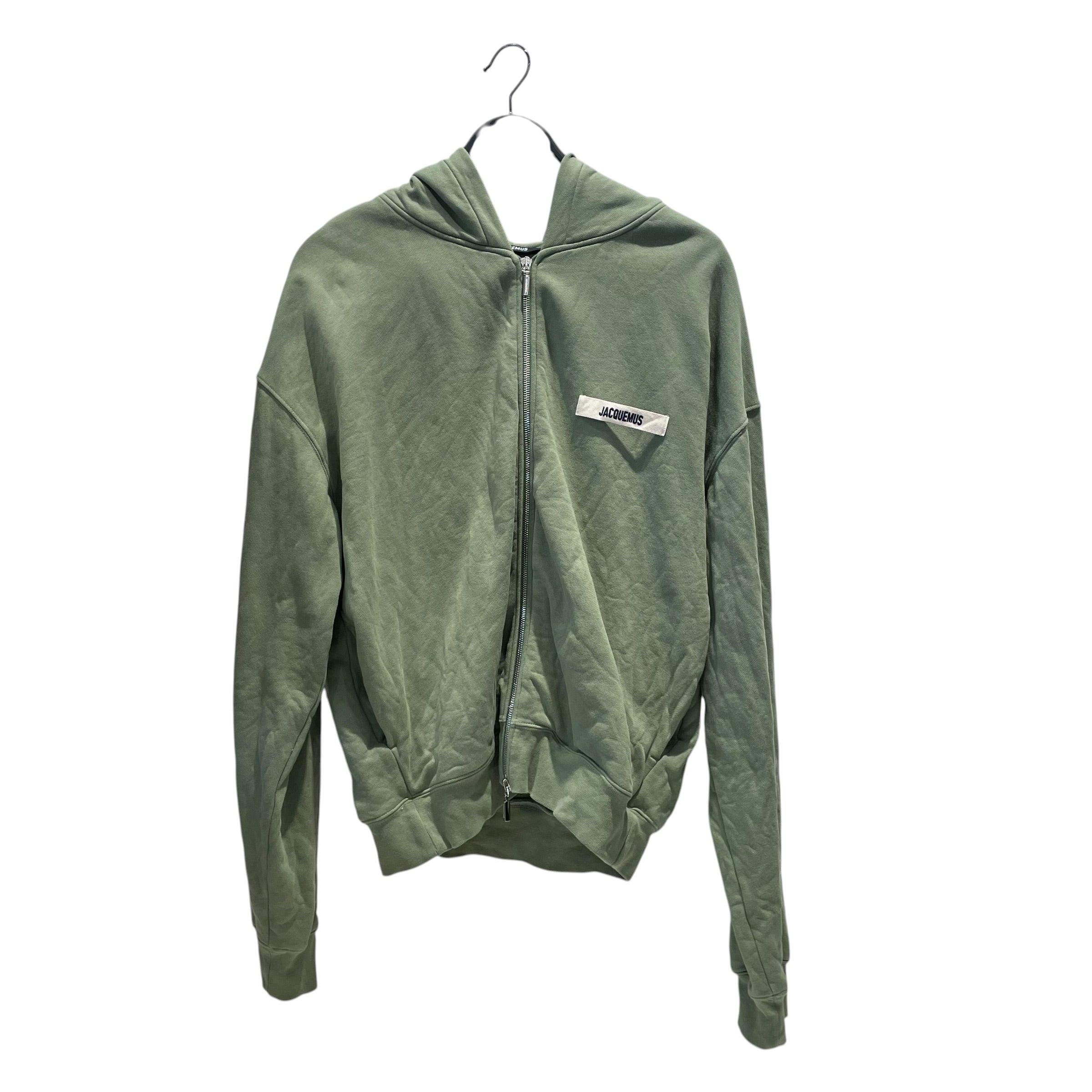 JACQUEMUS/Zip Up Hoodie/XXL/Cotton/GRN/Full Zip view 1