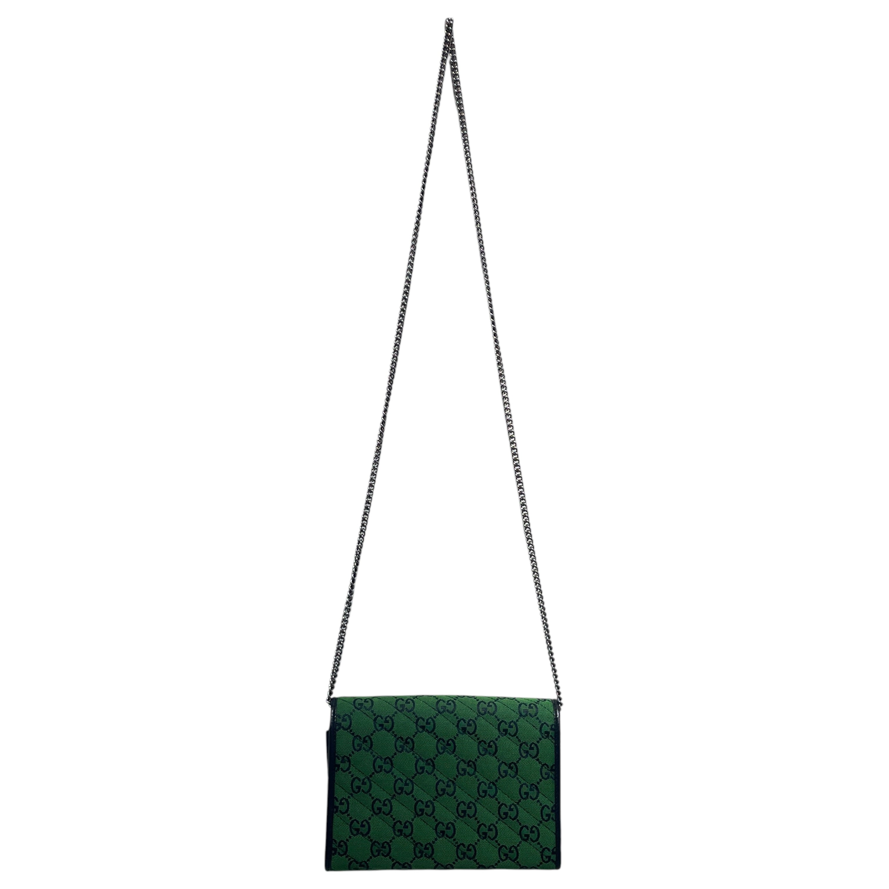GUCCI/Cross Body Bag/Monogram/Cotton/GRN/MARMONT MATELASSE BAG view 2