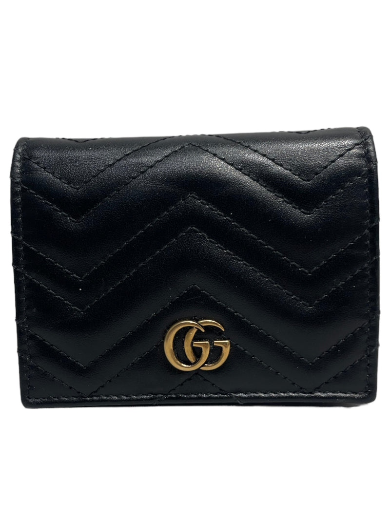GUCCI/Wallet/Leather/BLK/MARMONT