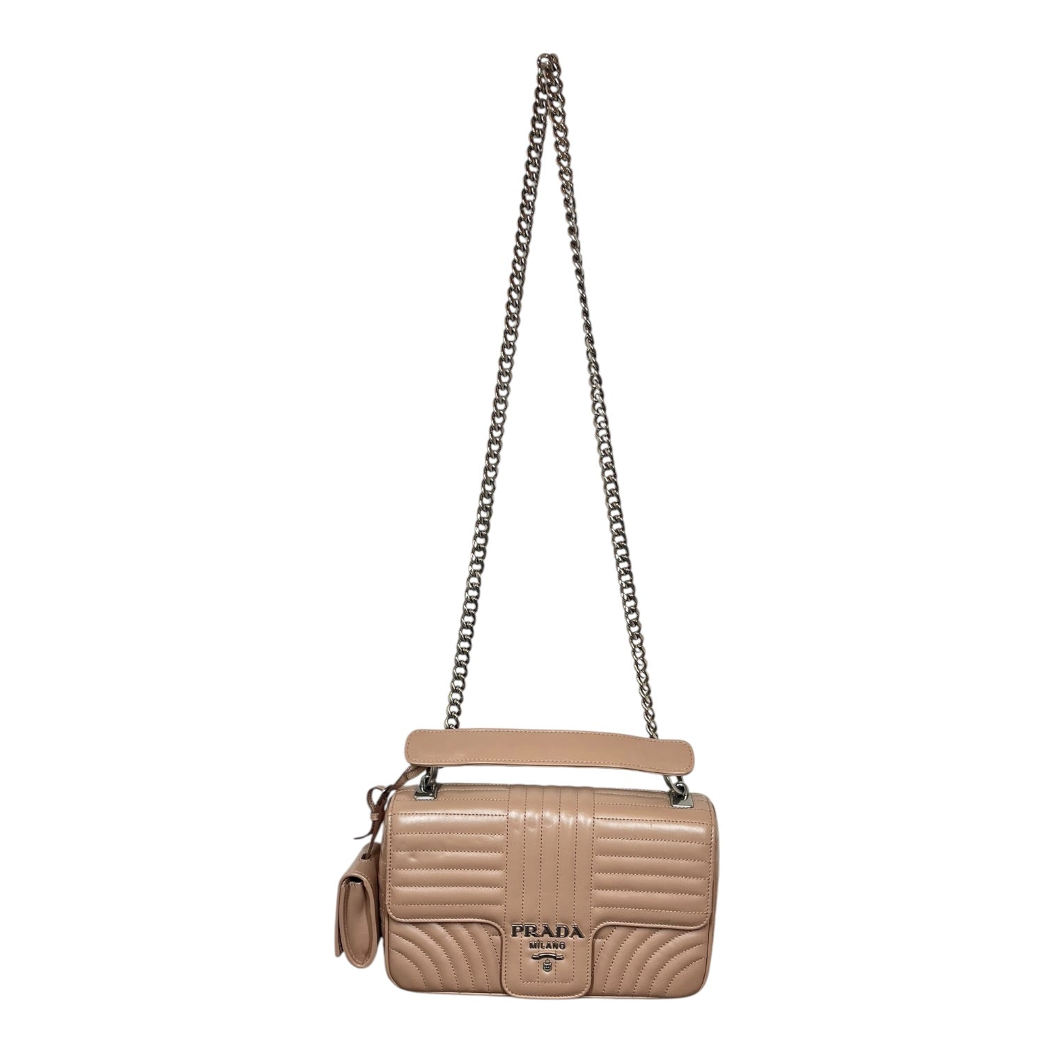 PRADA/Cross Body Bag/Leather/PNK/DIAGRAMME view 1