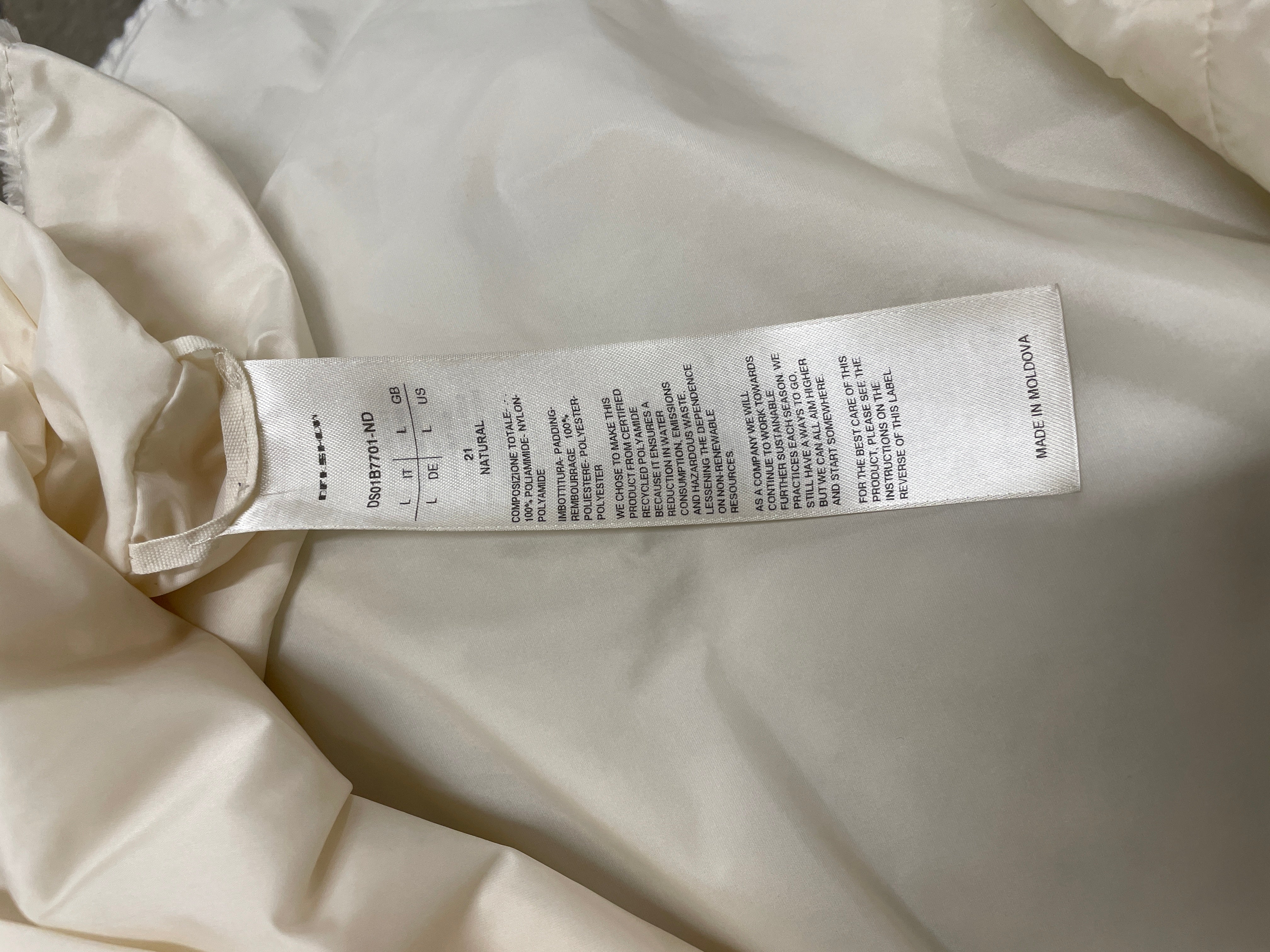 RICK OWENS DRKSHDW/Jacket/L/Nylon/CRM/CROP TACTILE view 5