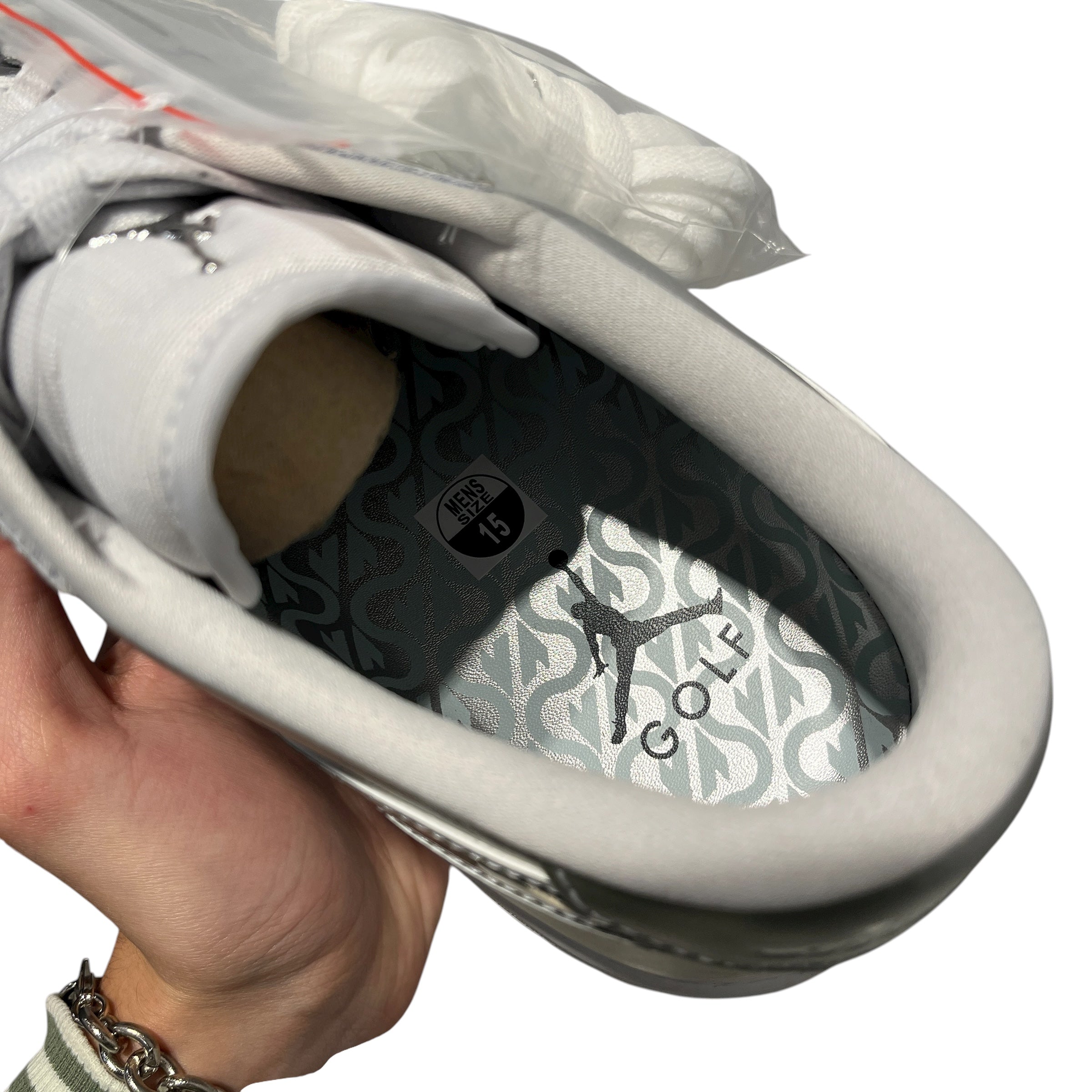 NIKE/Low-Sneakers/US 15/Leather/SLV/JORDAN 1 LOW GOLF GIFT GIVING view 3
