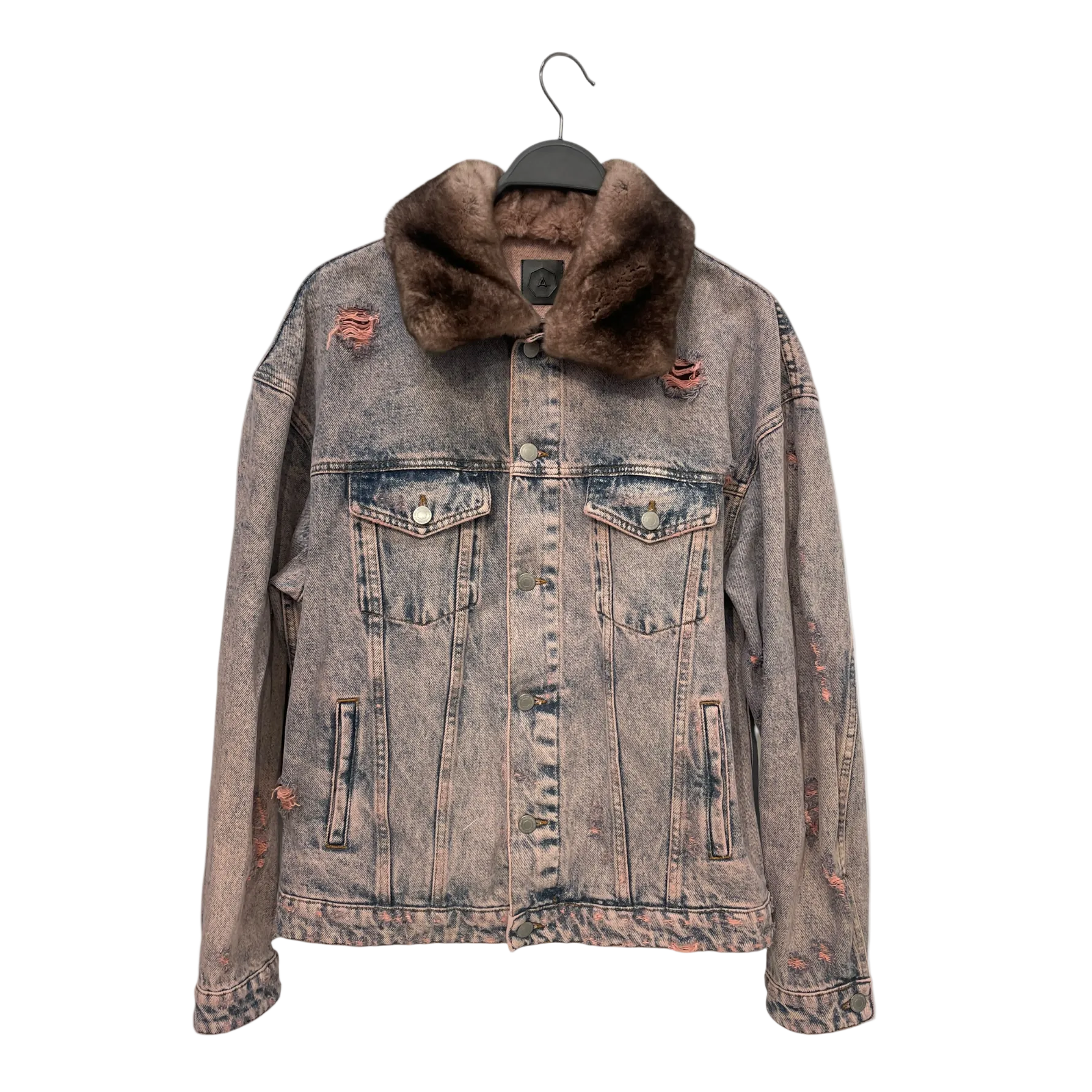 alchemist/Denim Jkt/XS/Denim/BLU/fur collar jacket view 1