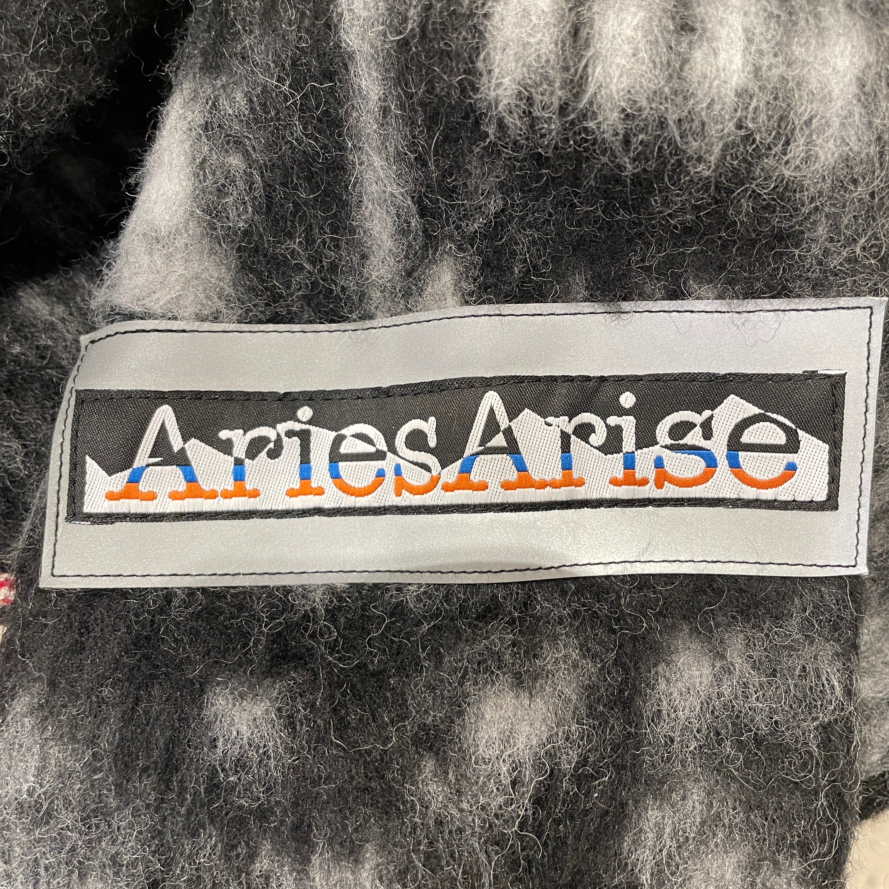 ARIES/Hoodie/S/All Over Print/Wool/BLK/MOHAIR BLK/WHT HOODIE view 4