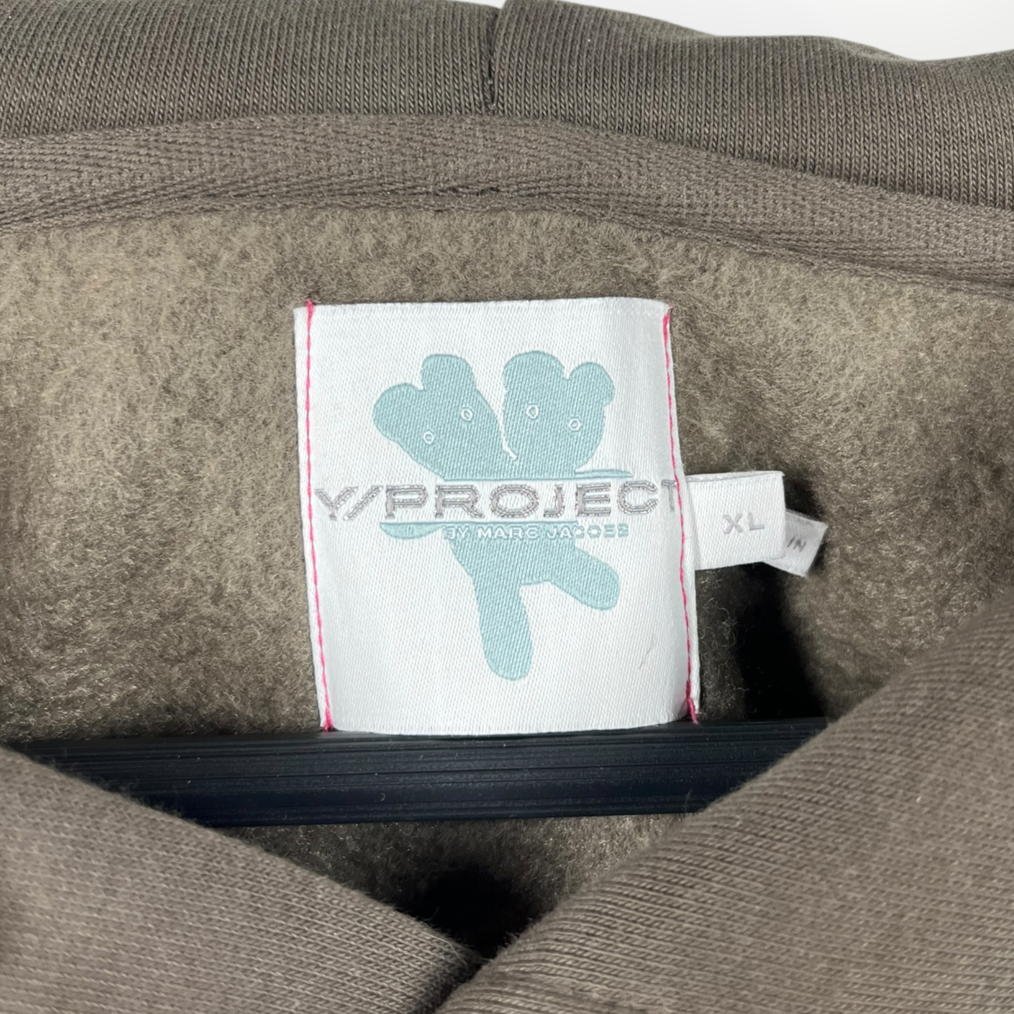 Y/PROJECT/MARC BY MARC JACOBS/Hoodie/XL/Cotton/BRW/FADED CROPPED HOODIE view 3