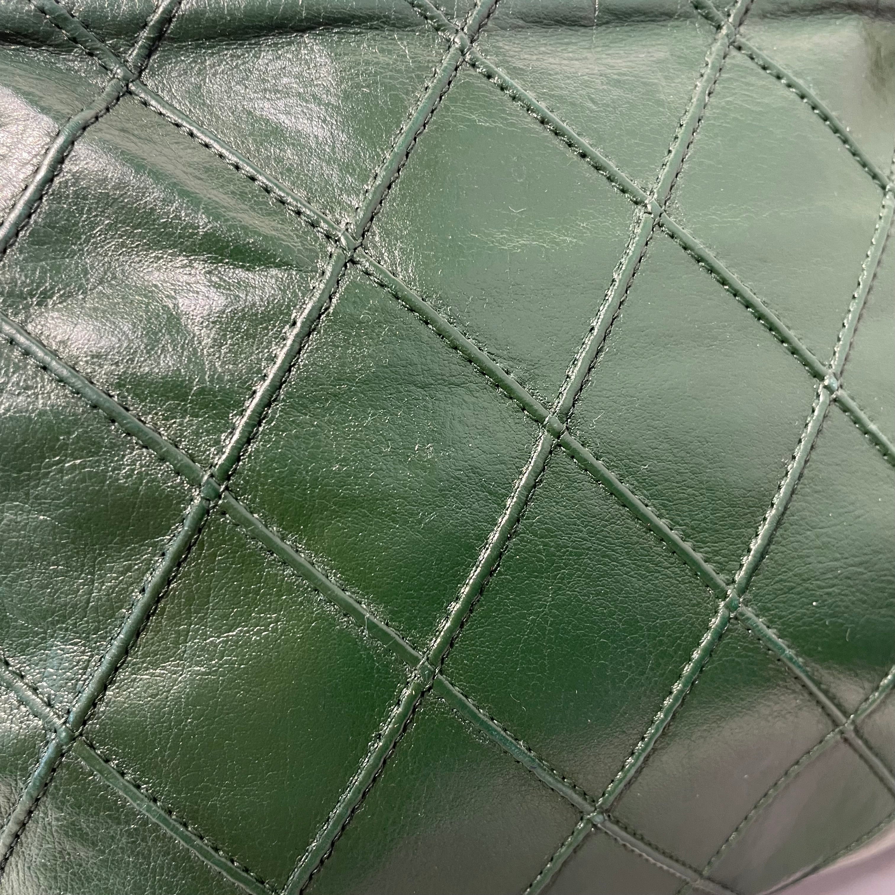 CHANEL/Cross Body Bag/Lambskin/GRN/vintage view 7