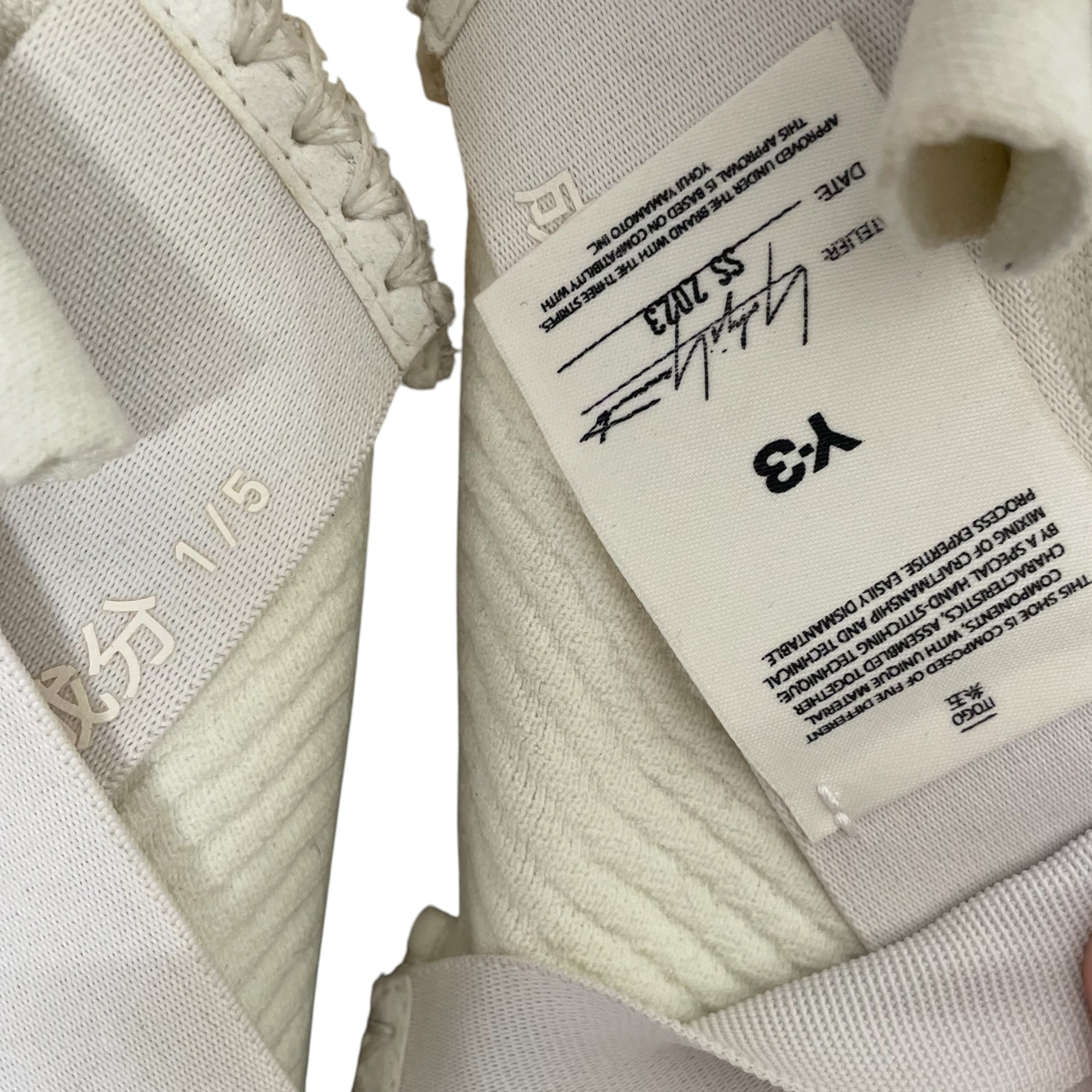 Y-3/Low-Sneakers/US 6/Cotton/WHT/ITOGO view 6