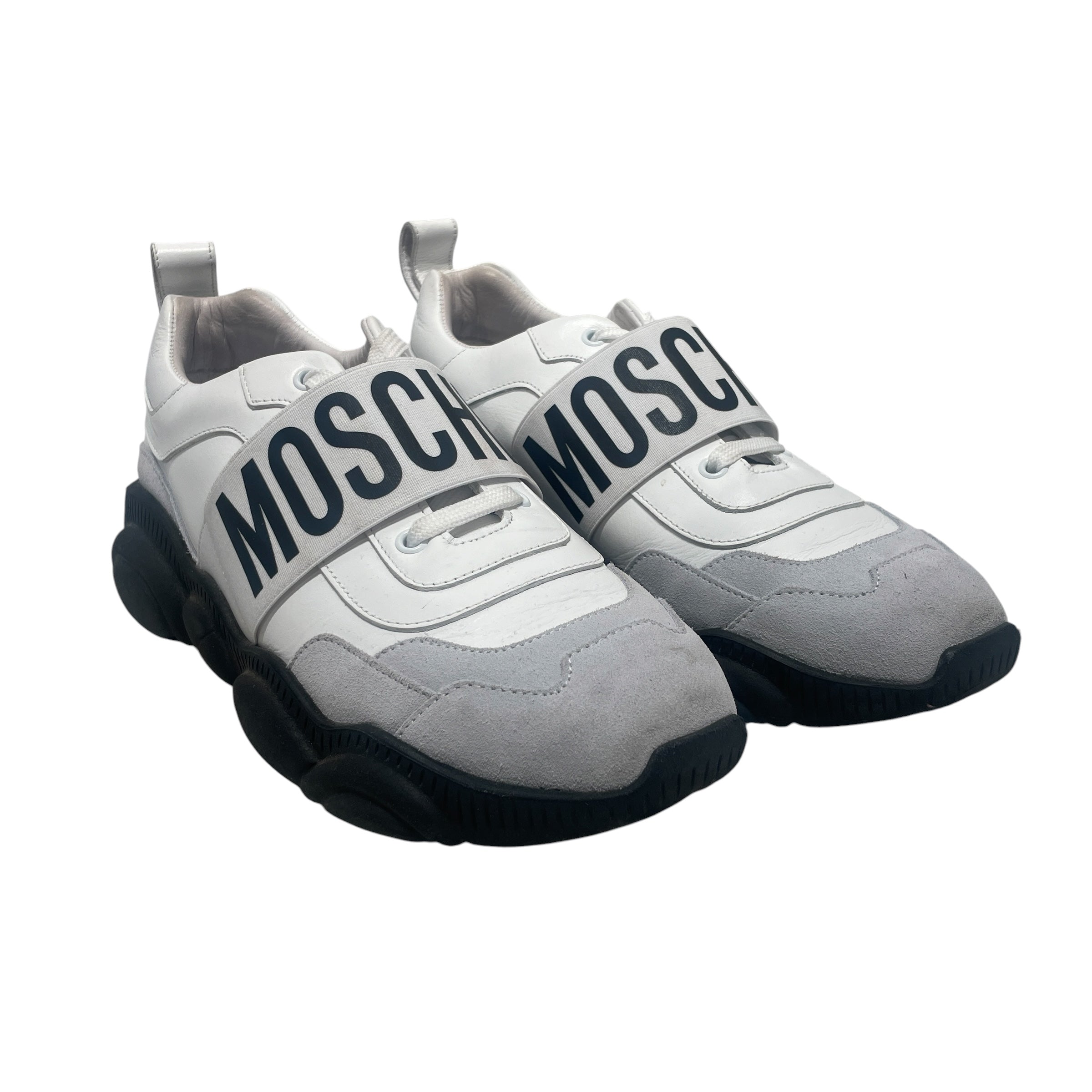 MOSCHINO/Low-Sneakers/EU 41/Acrylic/WHT/Moschino Shoes view 1