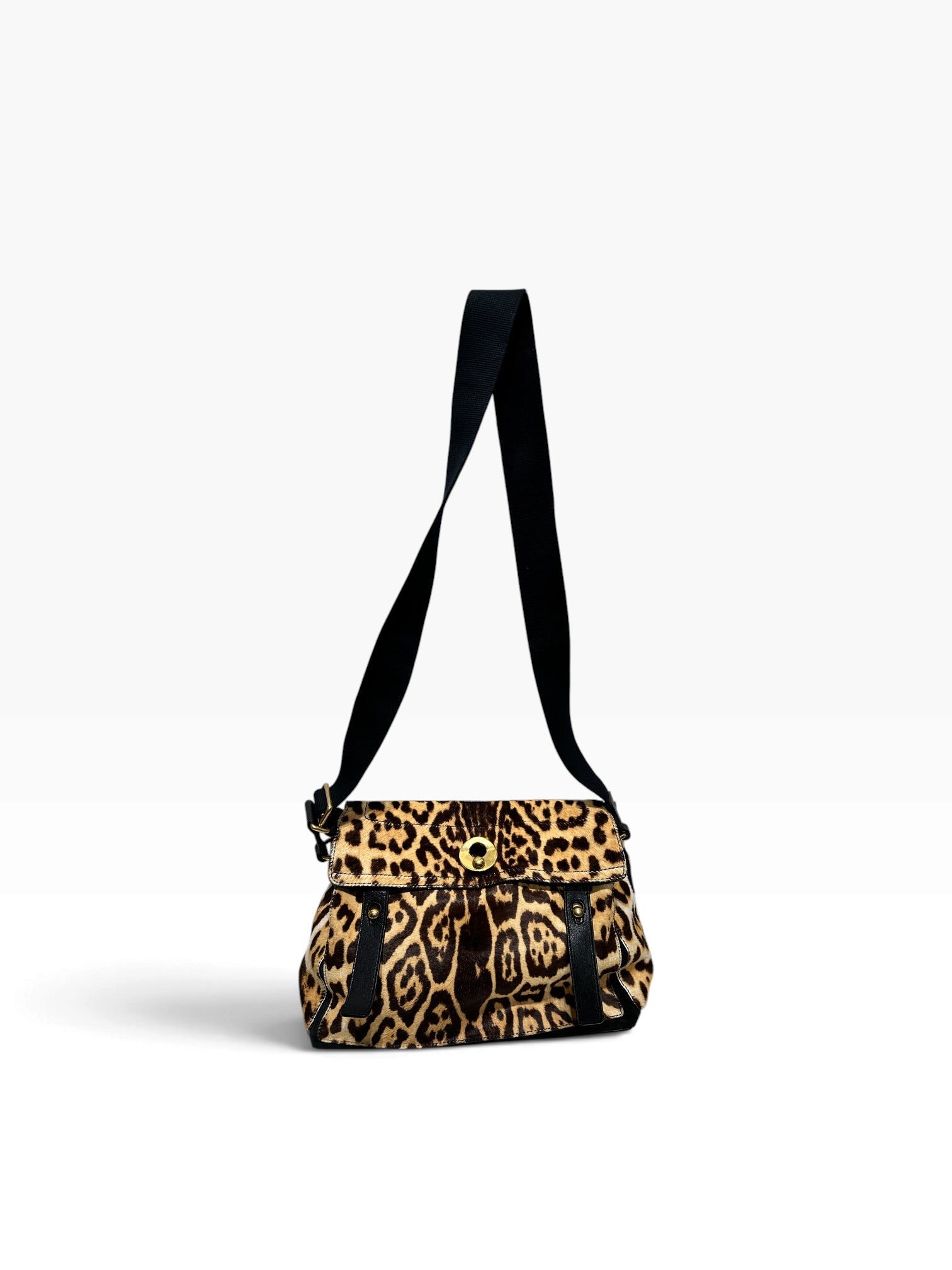 YVES SAINT LAURENT/Cross Body Bag/Animal Pattern/MLT/LEOPARD MESSENGER GLD HRDWRE view 1