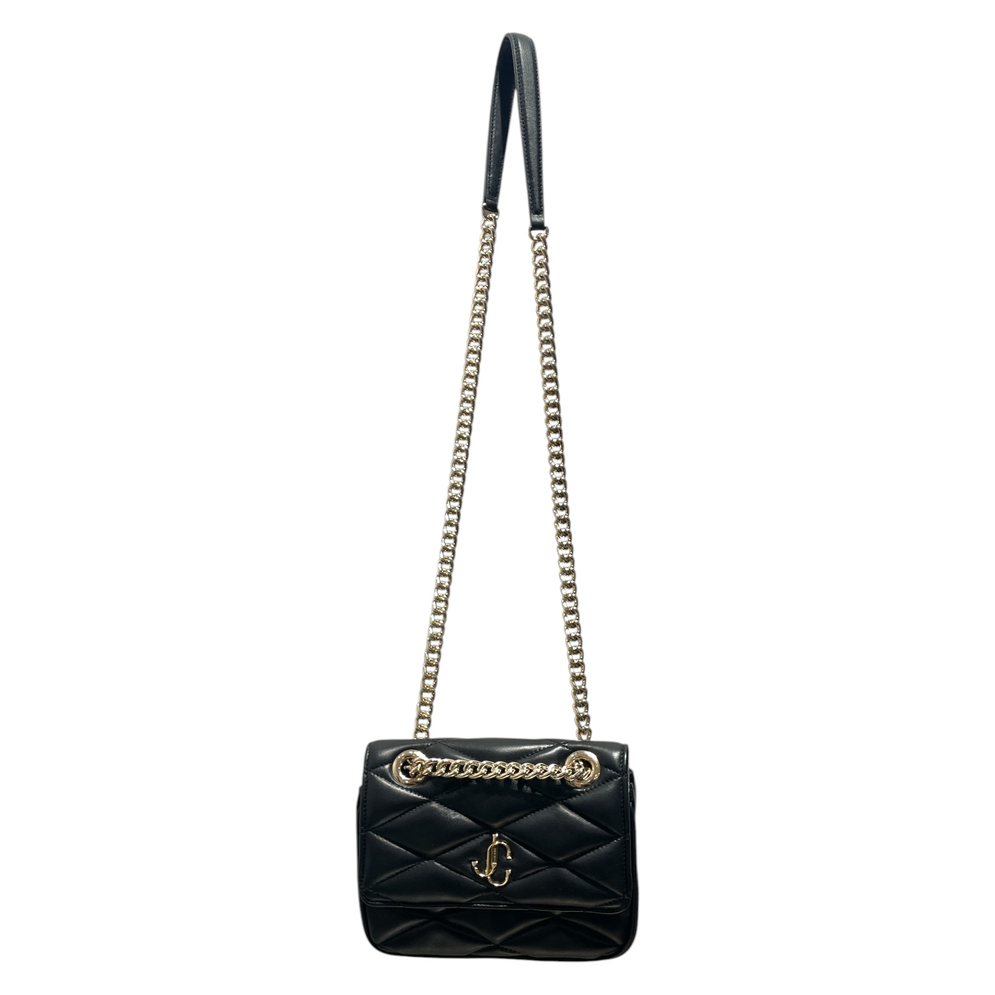 JIMMY CHOO/Cross Body Bag/Leather/BLK/FARONE "JC" LOGO view 1