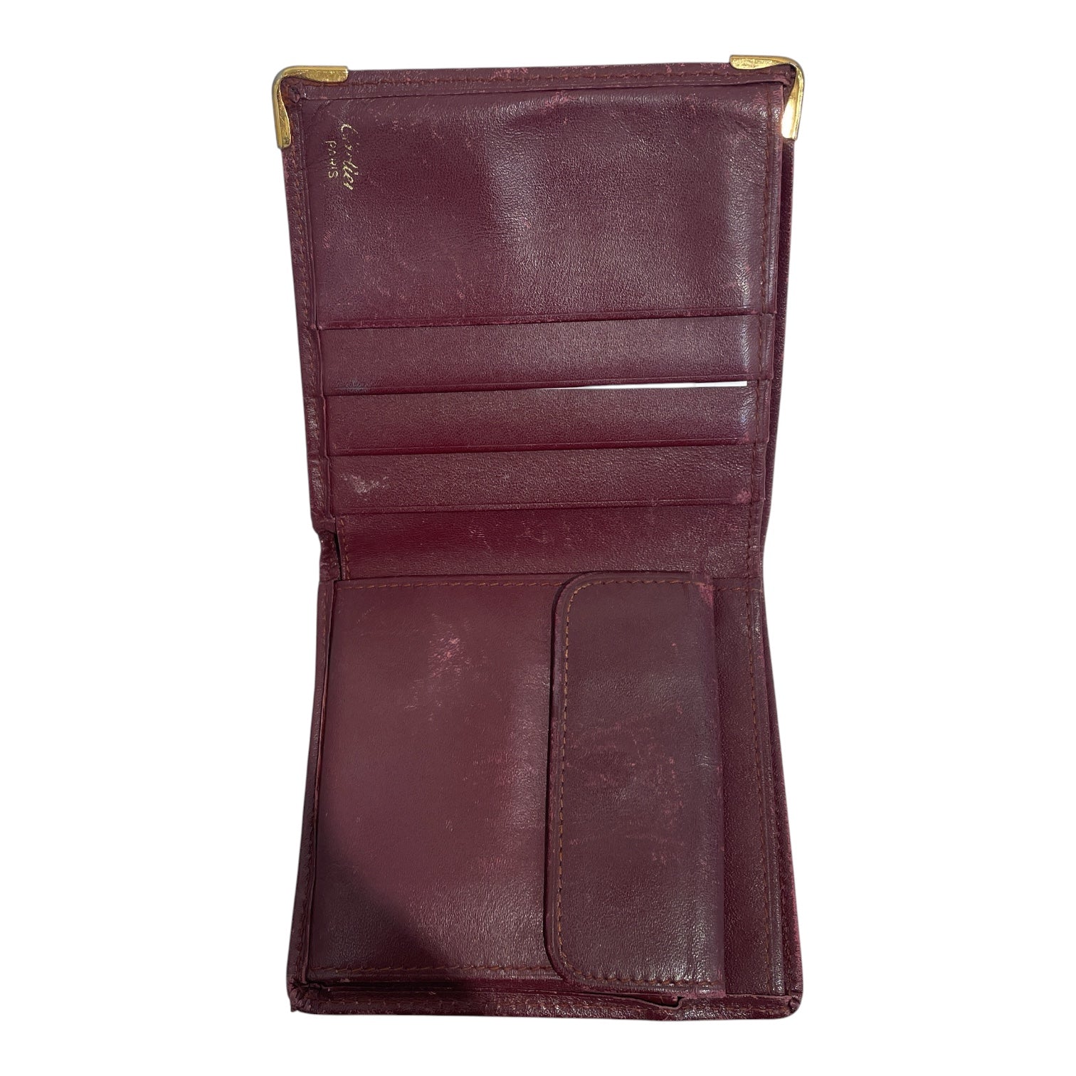 Cartier/Bifold Wallet/Bordeaux/Leather/ view 3