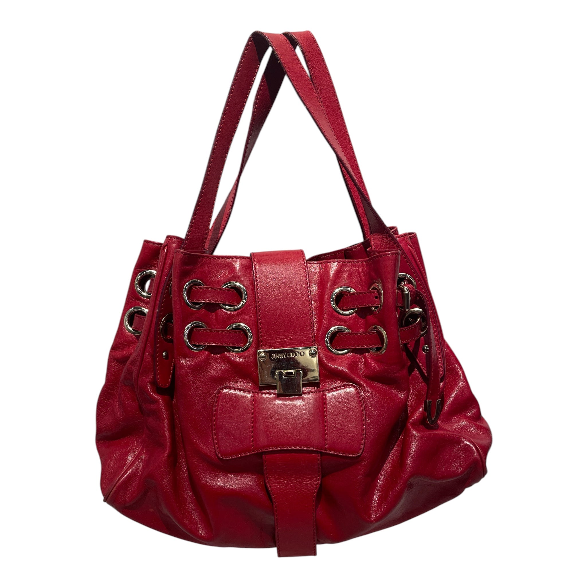 JIMMY CHOO/Bag/Leather/RED/ramona shoulder bag view 1