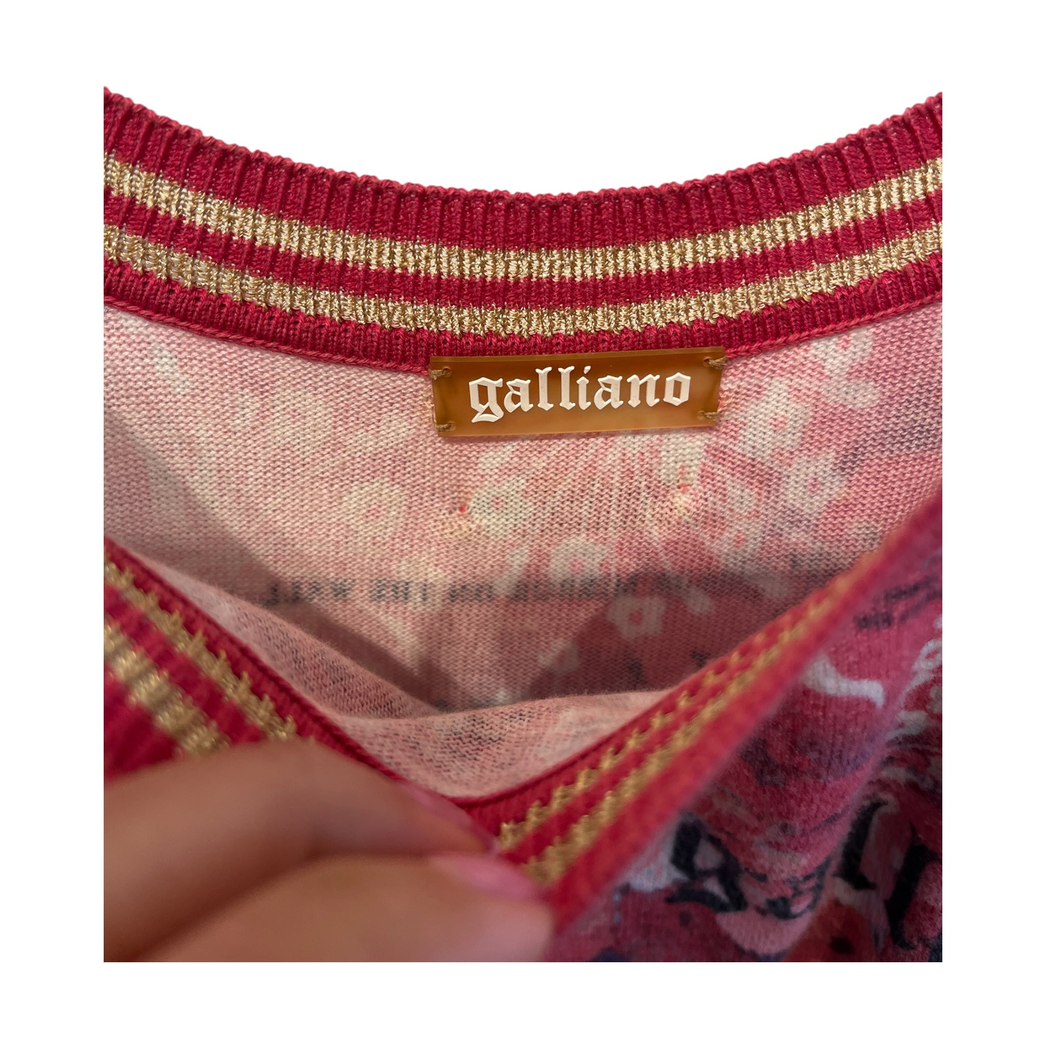 John Galliano/Blouse/S/All Over Print/Cotton/RED/NEWSPAPER PRINT TANK view 3