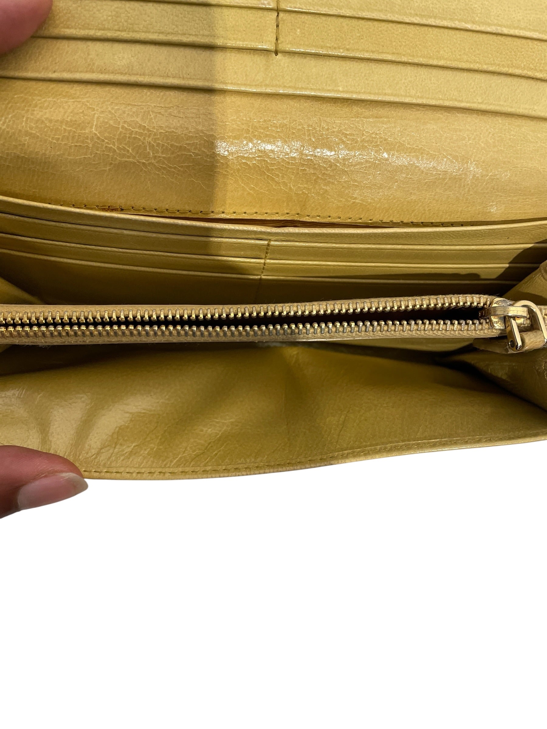 PRADA/Long Wallet/Leather/YEL/L's/Madras Continental Wallet view 3