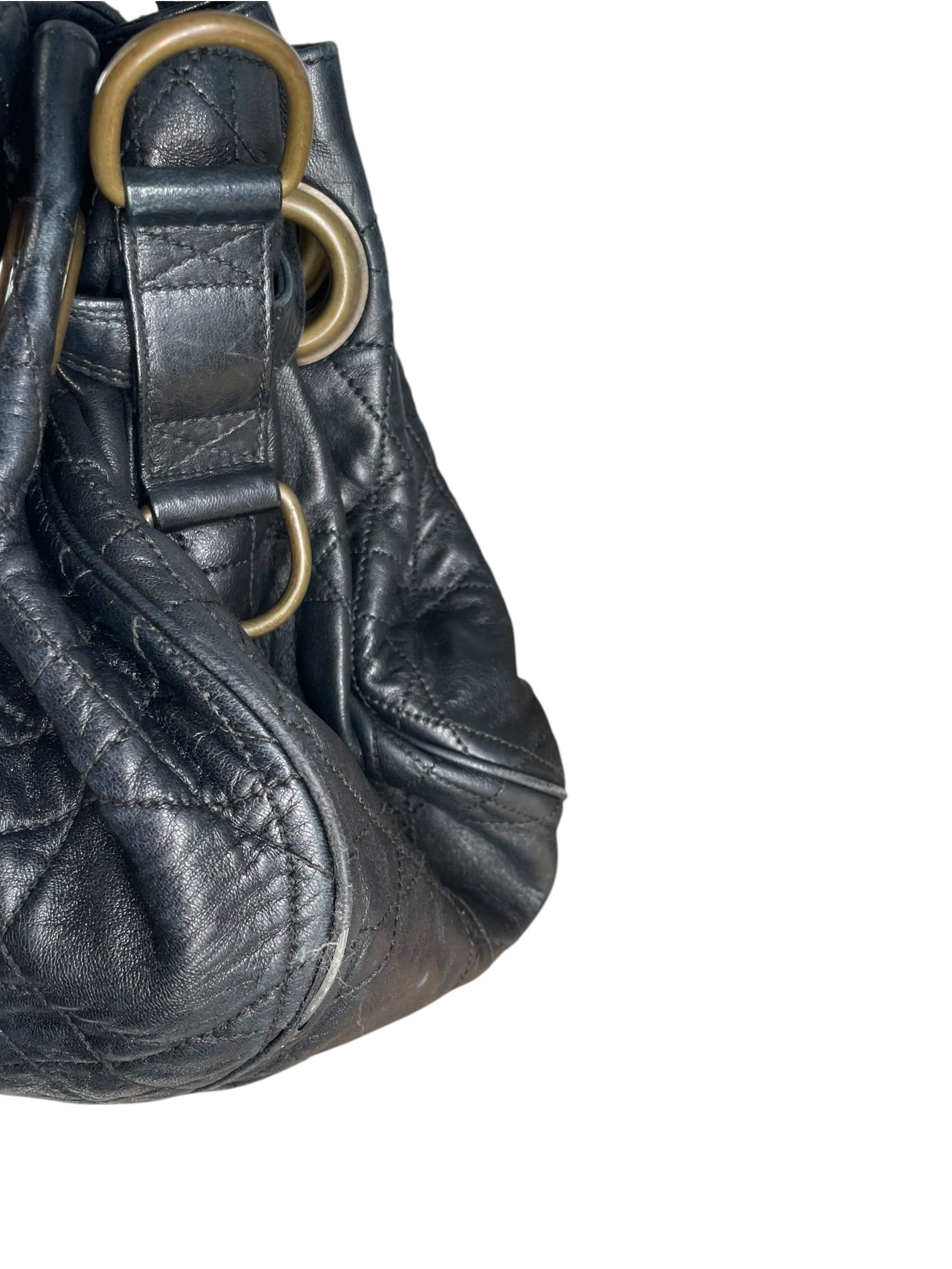 Christian Dior/Bag/Graphic/Leather/BLK/CANNAGE DRAWSTRING FLAP view 10