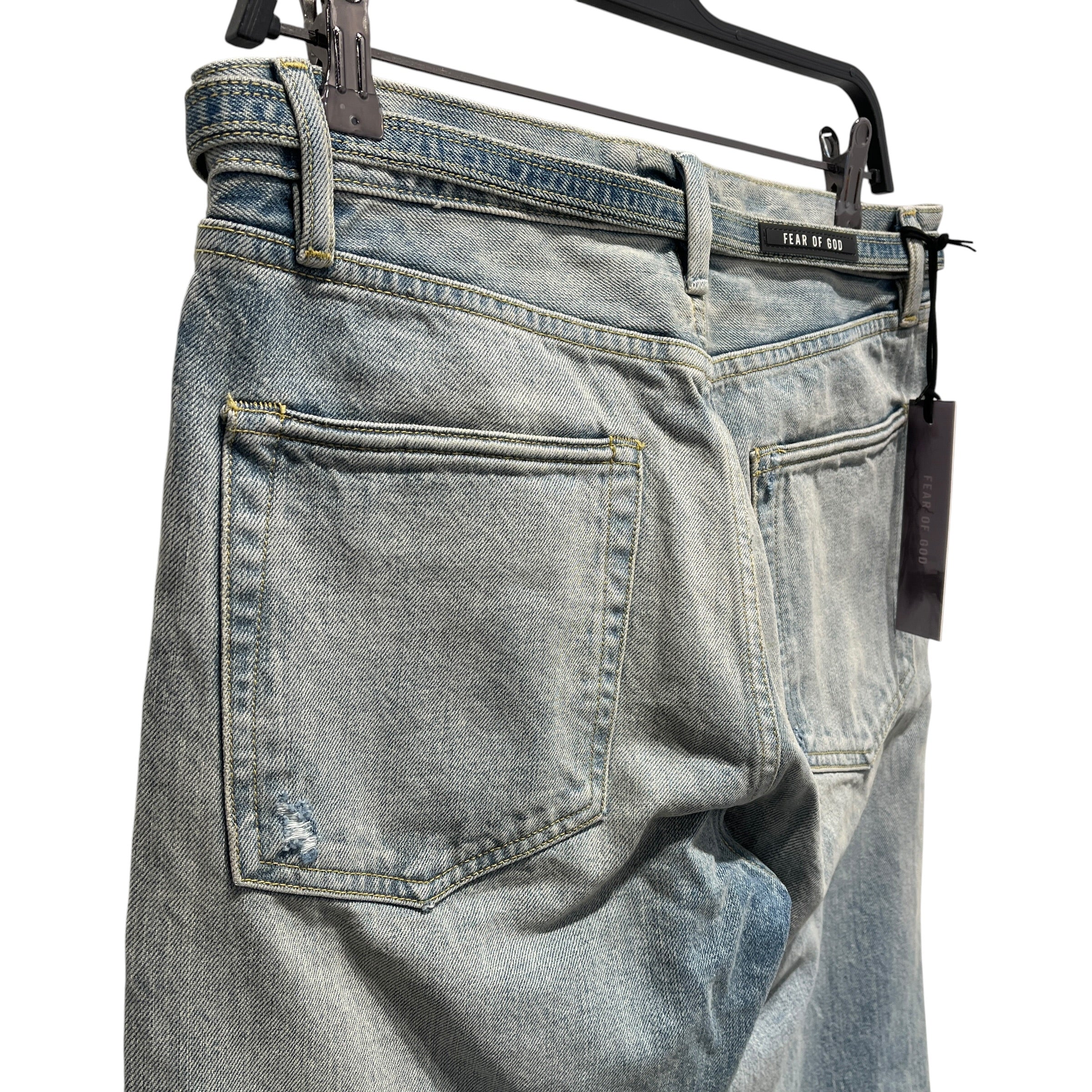 FEAR OF GOD/Straight Pants/32/Denim/BLU/SLIM DOUBLEKNEE BELTED LIGHT view 14