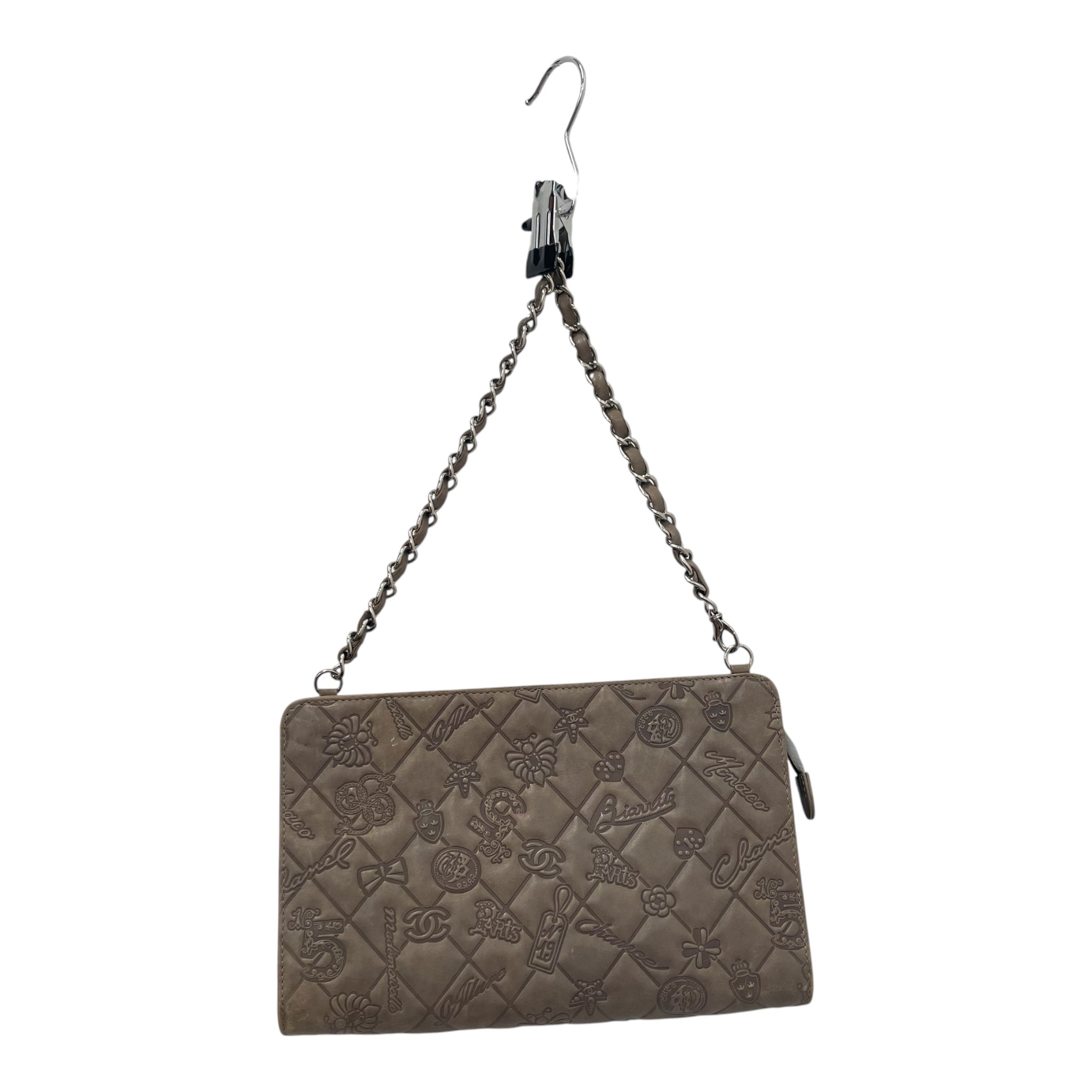 CHANEL/Clutch Bag/Monogram/Lambskin/GRY/LUCKYSYMBOL view 3