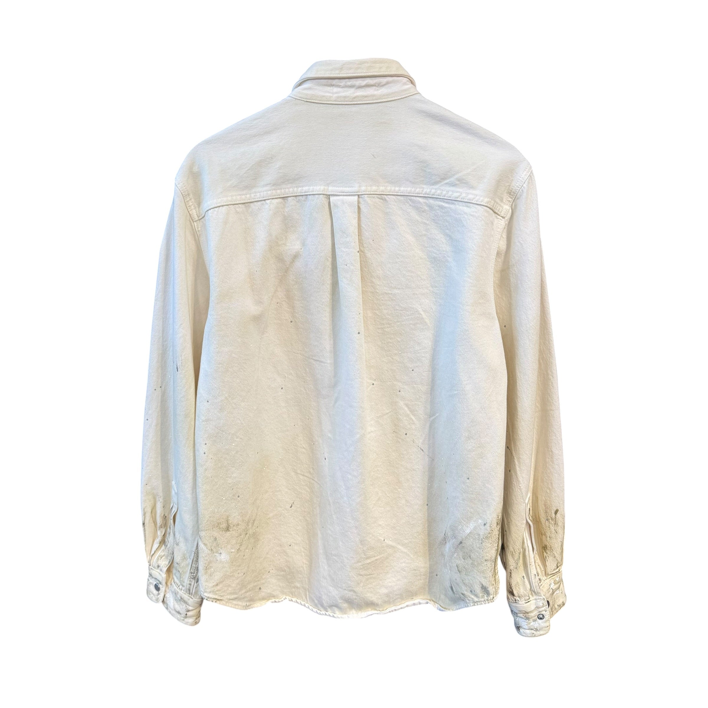 Helmut Lang/LS Shirt/38/Cotton/WHT/Painted Ecru Shirt view 2