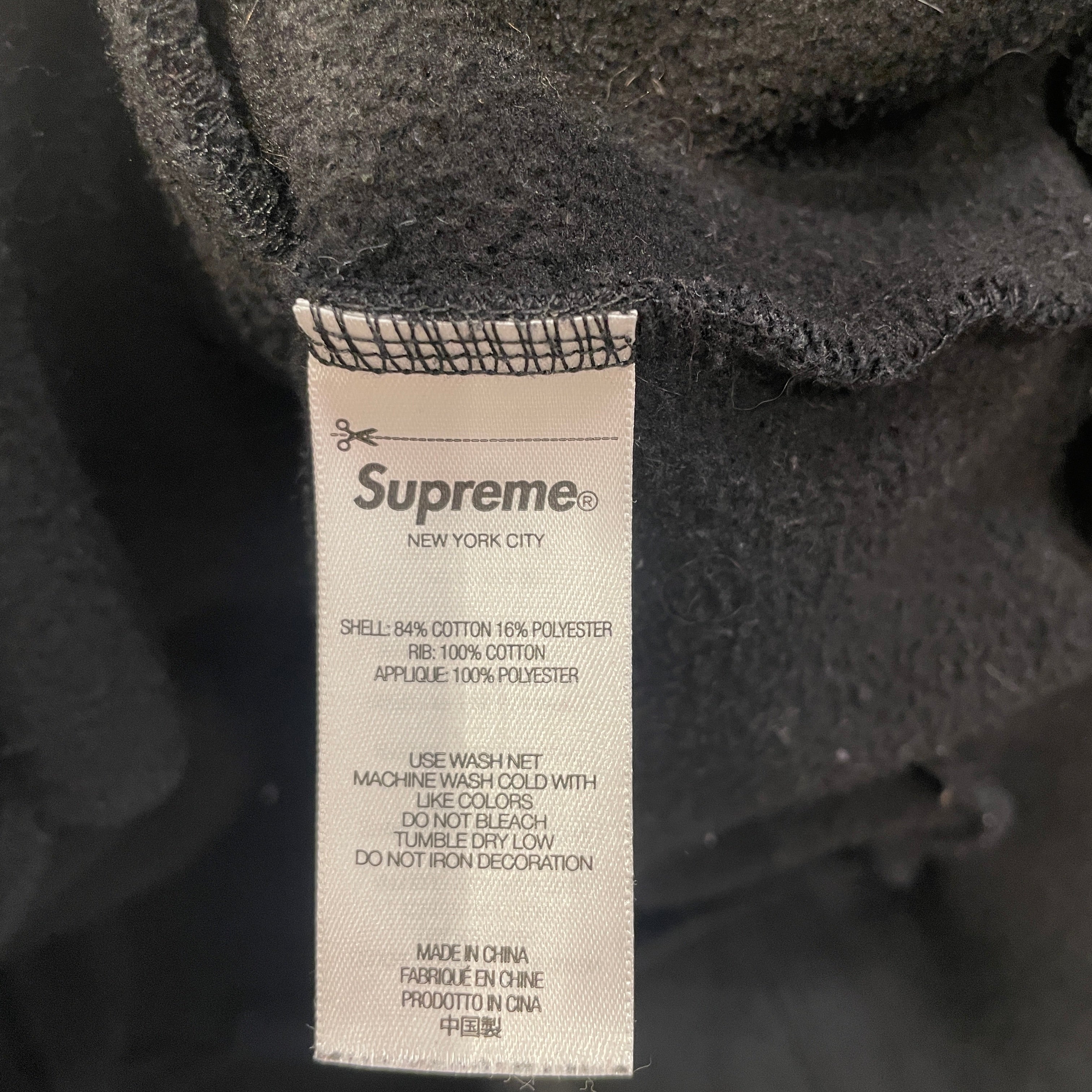Supreme/Zip Up Hoodie/L/Cotton/BLK/SUPREME PLAYOFFS PATCH HOODIE view 5