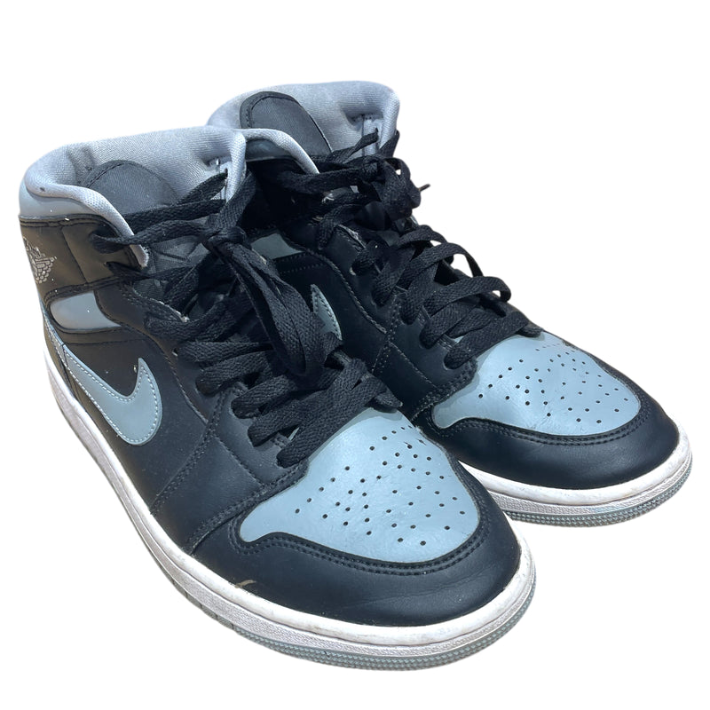 NIKE/AIR JORDAN 1 MID/Hi-Sneakers/US 10/Leather/GRY/BQ6472-007