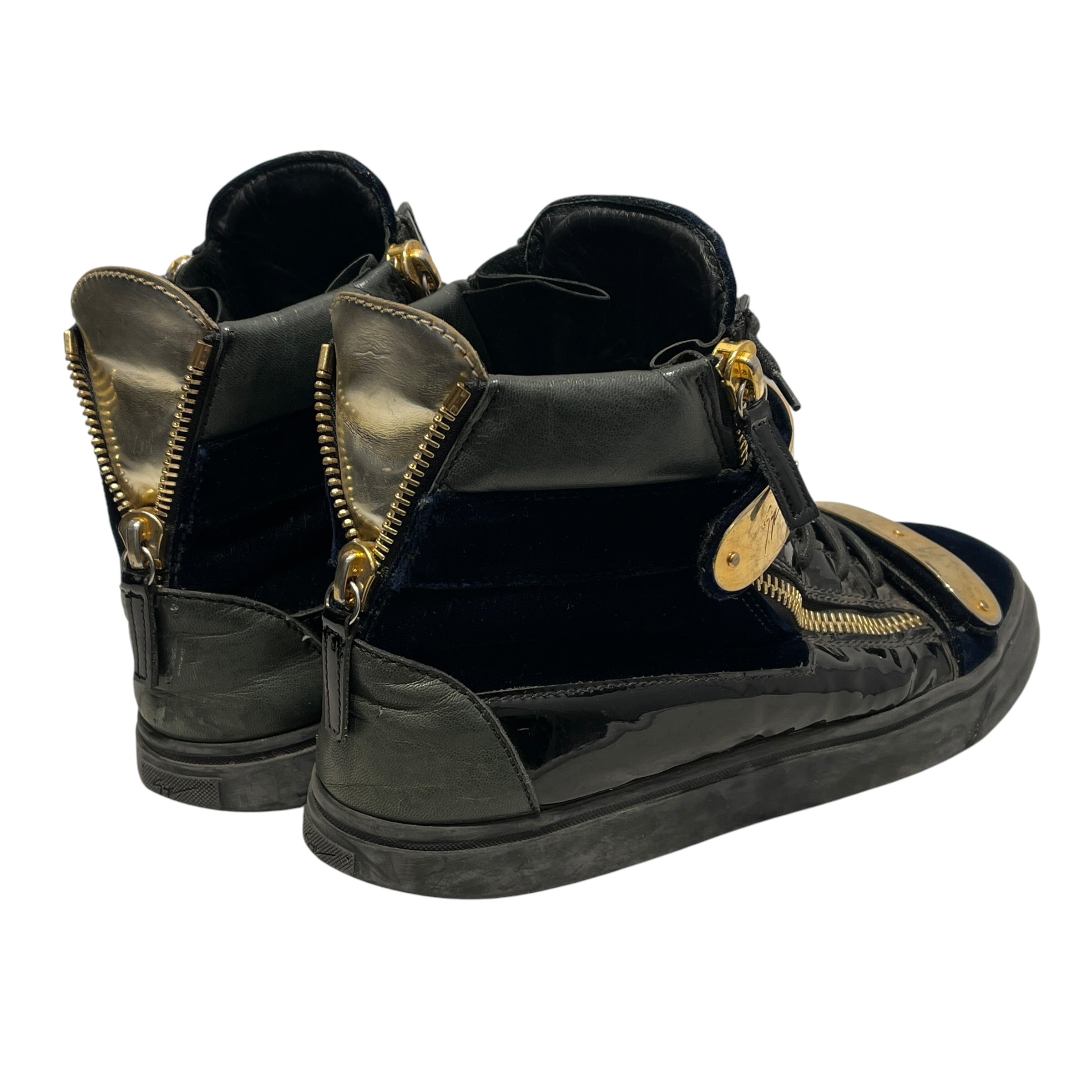 Giuseppe Zanotti/Hi-Sneakers/EU 42/Leather/BLK/GOLD HARDWARE view 18