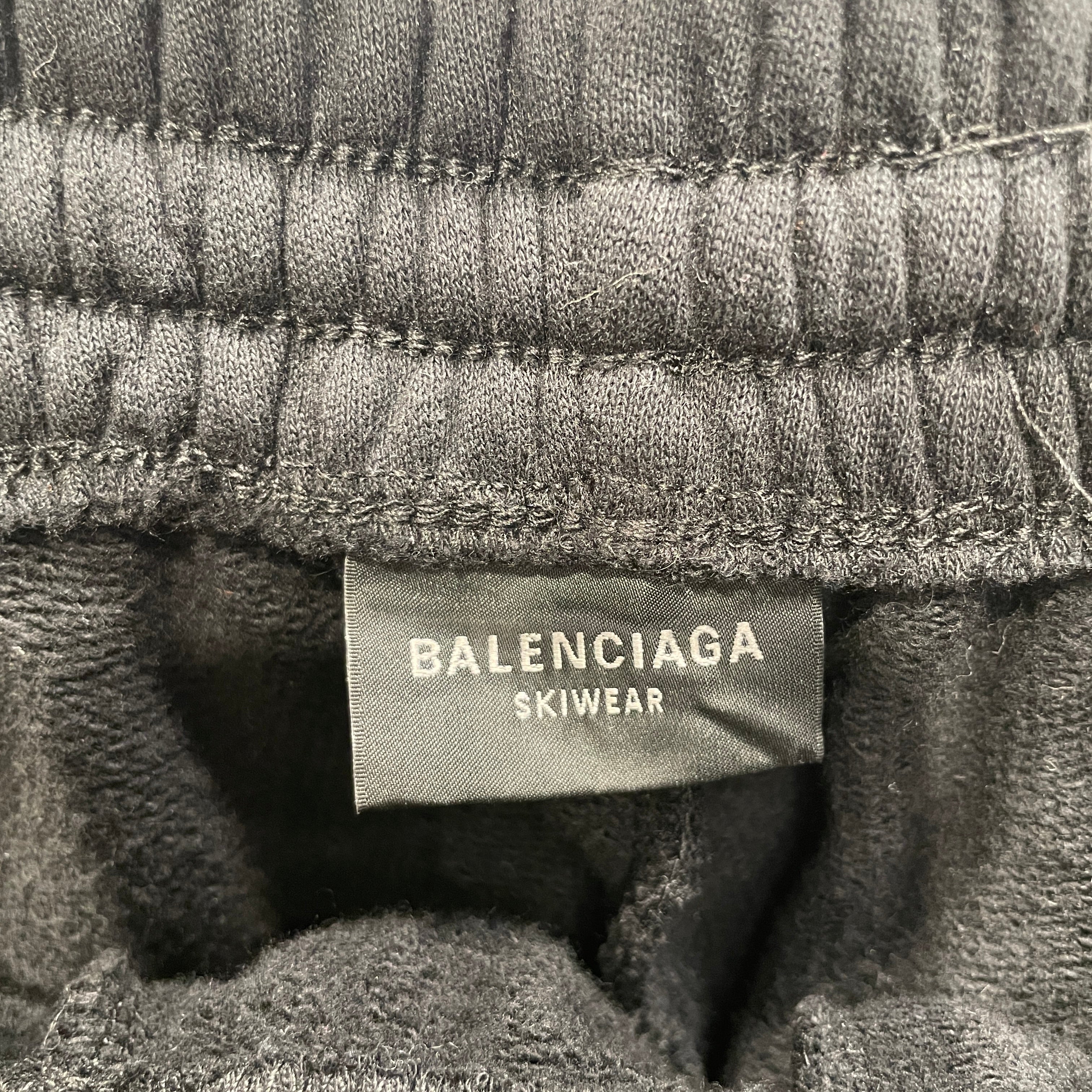BALENCIAGA/Straight Pants/XS/Cotton/BLK/KNEES LOGO (SKIWEAR) view 3