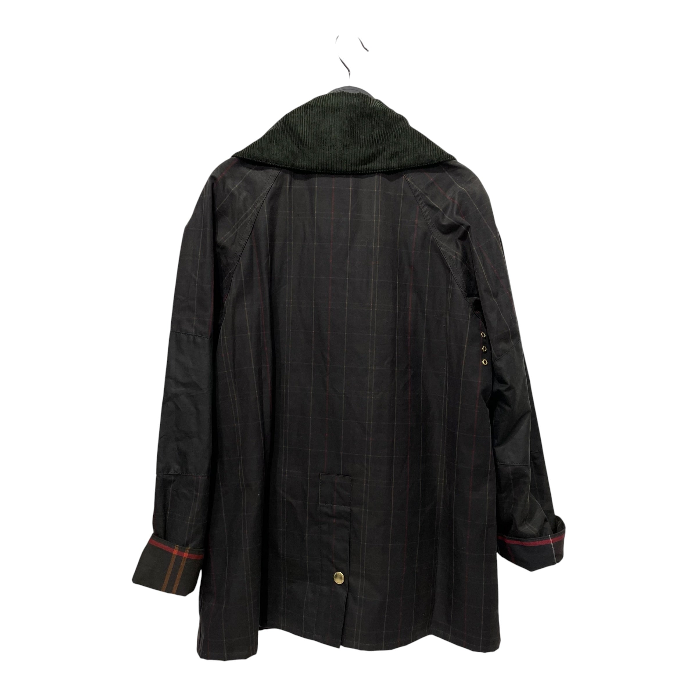 Barbour/Jacket/4/Plaid/Cotton/GRN/Barbour Waxed Cotton, Collar view 2