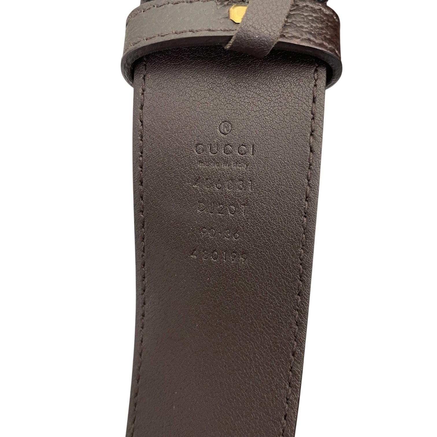 GUCCI/Belt/Leather/BRW/gold GG DJ20T 90-36 view 4