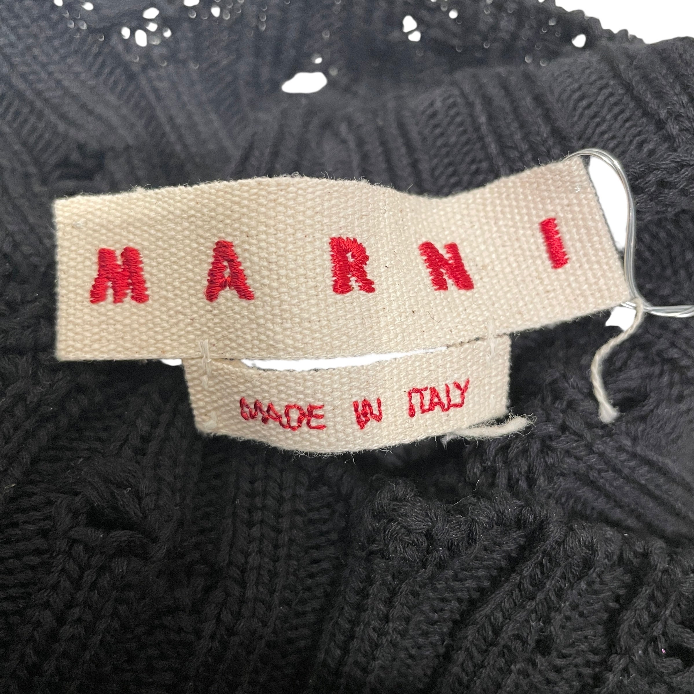 MARNI/Sweater/36/Cotton/BLK/High Neck/CROPPED SL view 3