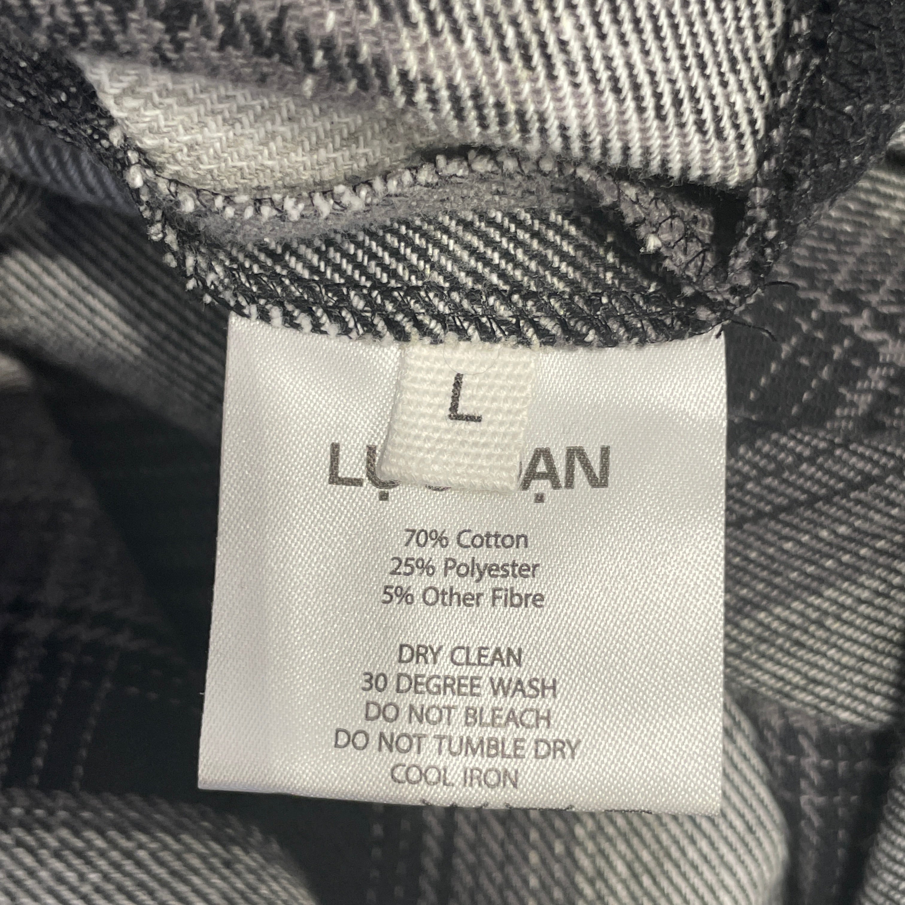 Luu Dan/LS Shirt/L/Cotton/GRY/Plaid/ view 3
