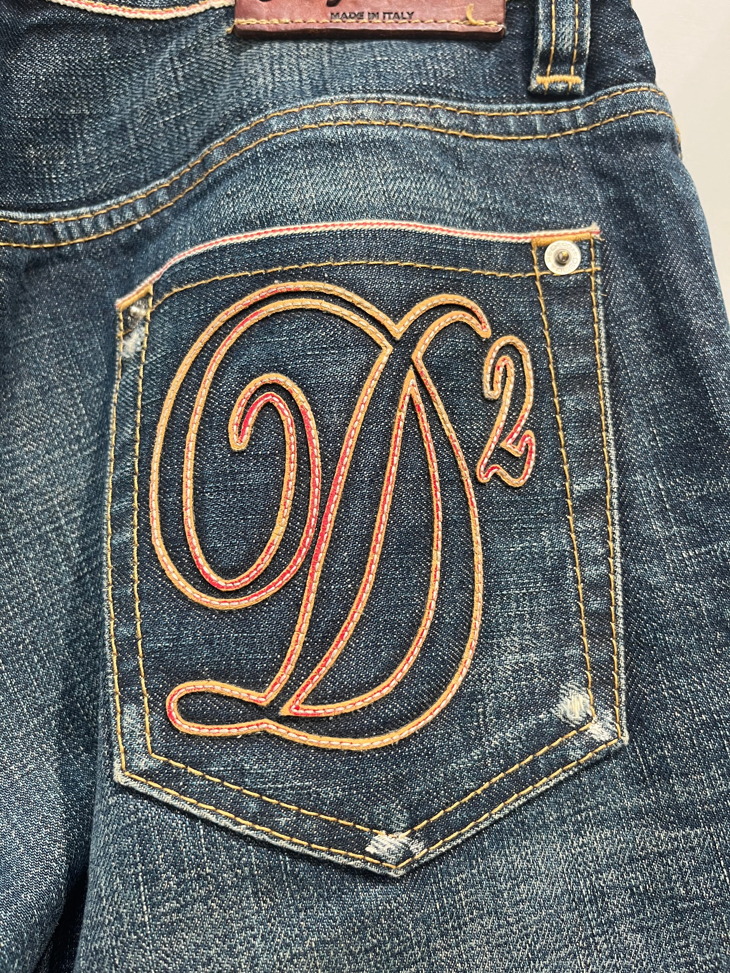 DSQUARED2/Cropped Pants/42/Cotton/BLU/selvidge view 6