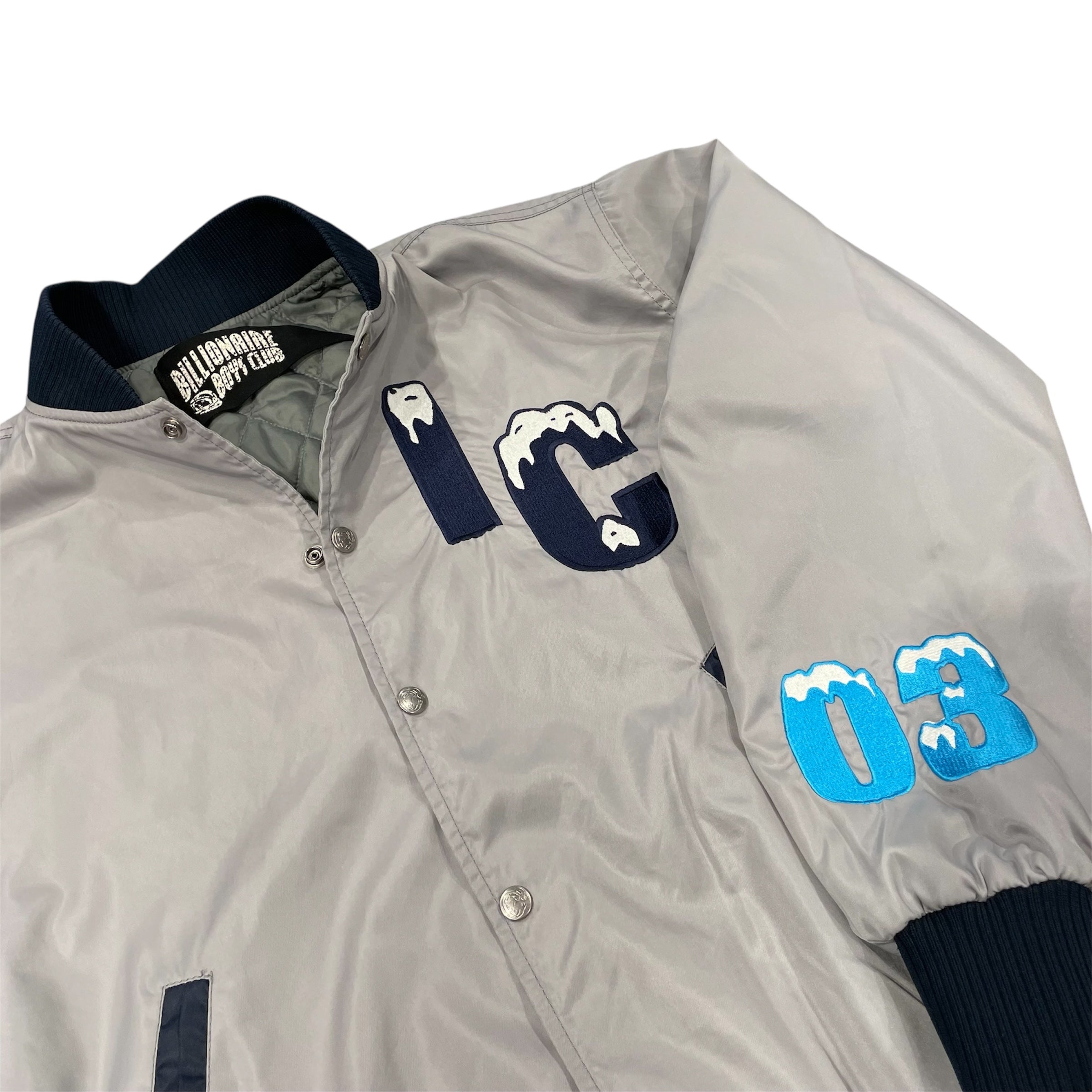 BILLIONAIRE BOYS CLUB/Baseball Jkt/L/Nylon/GRY/ice cream 03 view 3