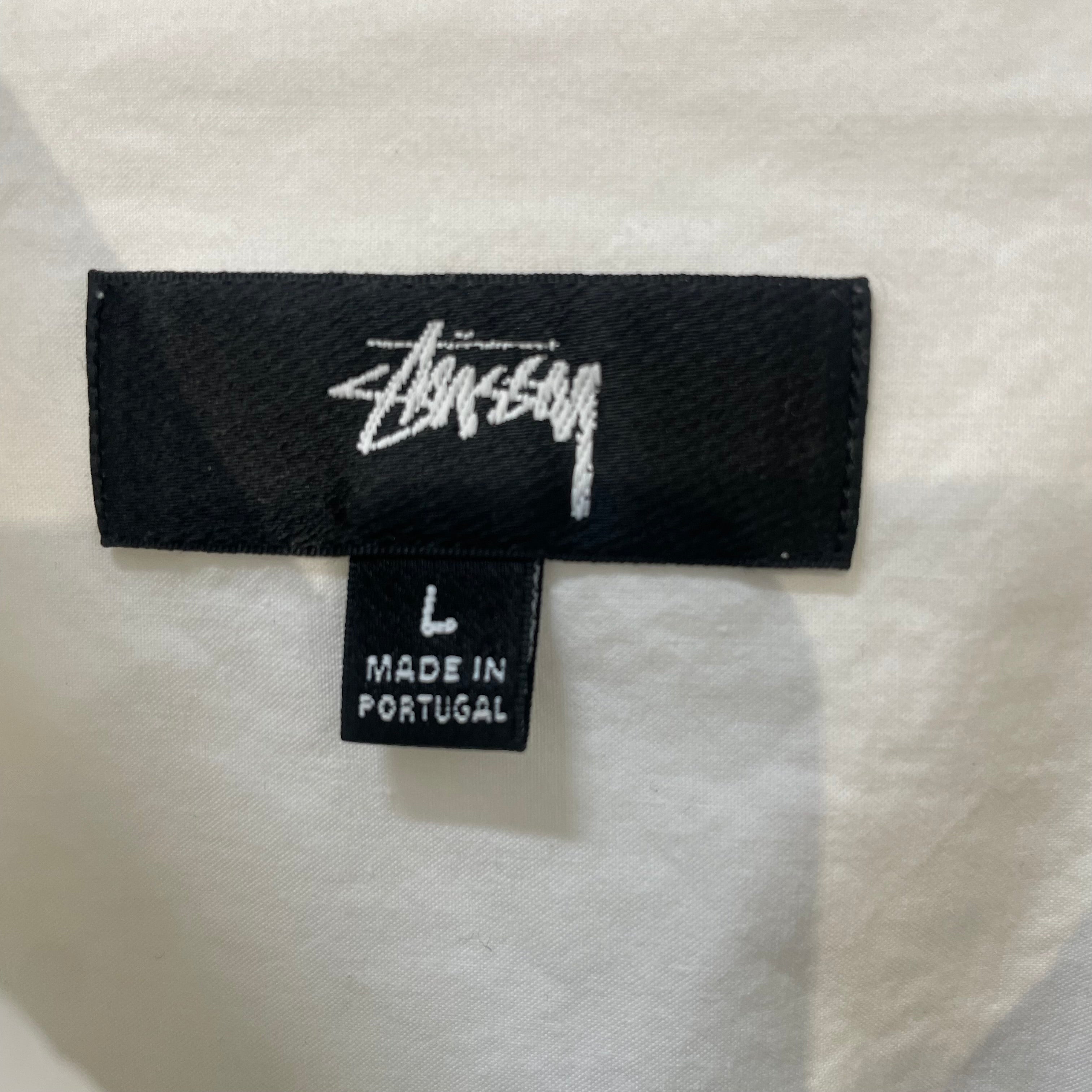 STUSSY/LS Shirt/L/Cotton/WHT/Open Coller/Graphic/World Tour view 4
