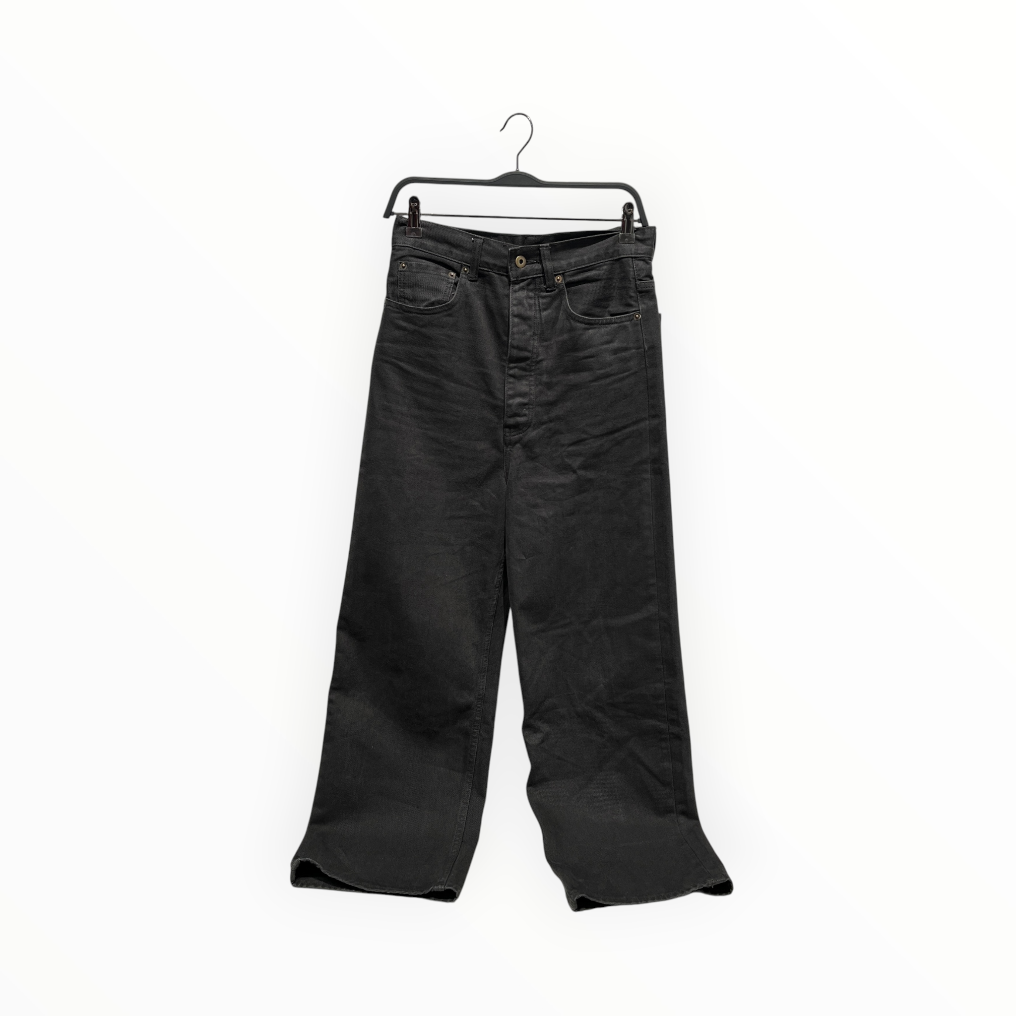VUJA DE/Straight Pants/26/Cotton/BLK/BUTTON UP FLY view 1