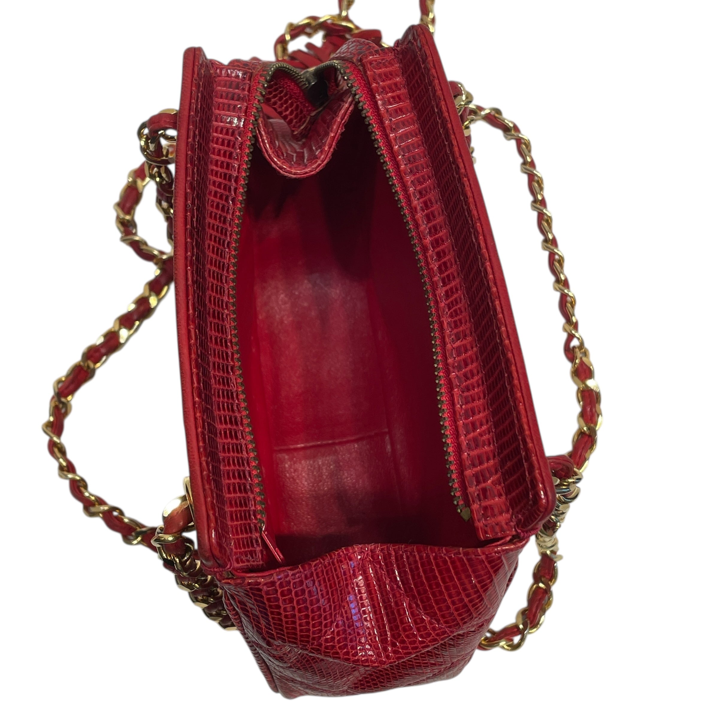 CHANEL/Bag/Animal Pattern/Leather/RED/TASSLE view 4