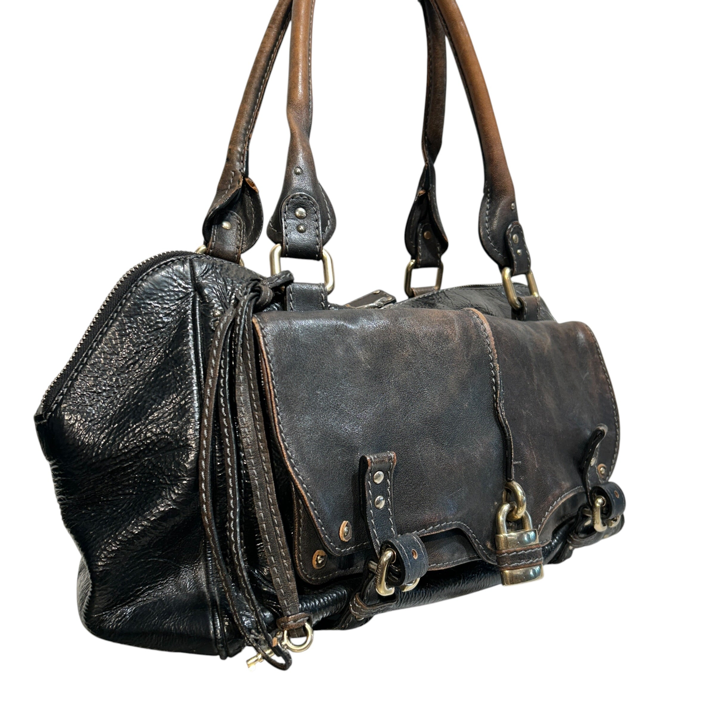 Chloe/Bag/Leather/BLK/Multi Flap W/ Lock view 6