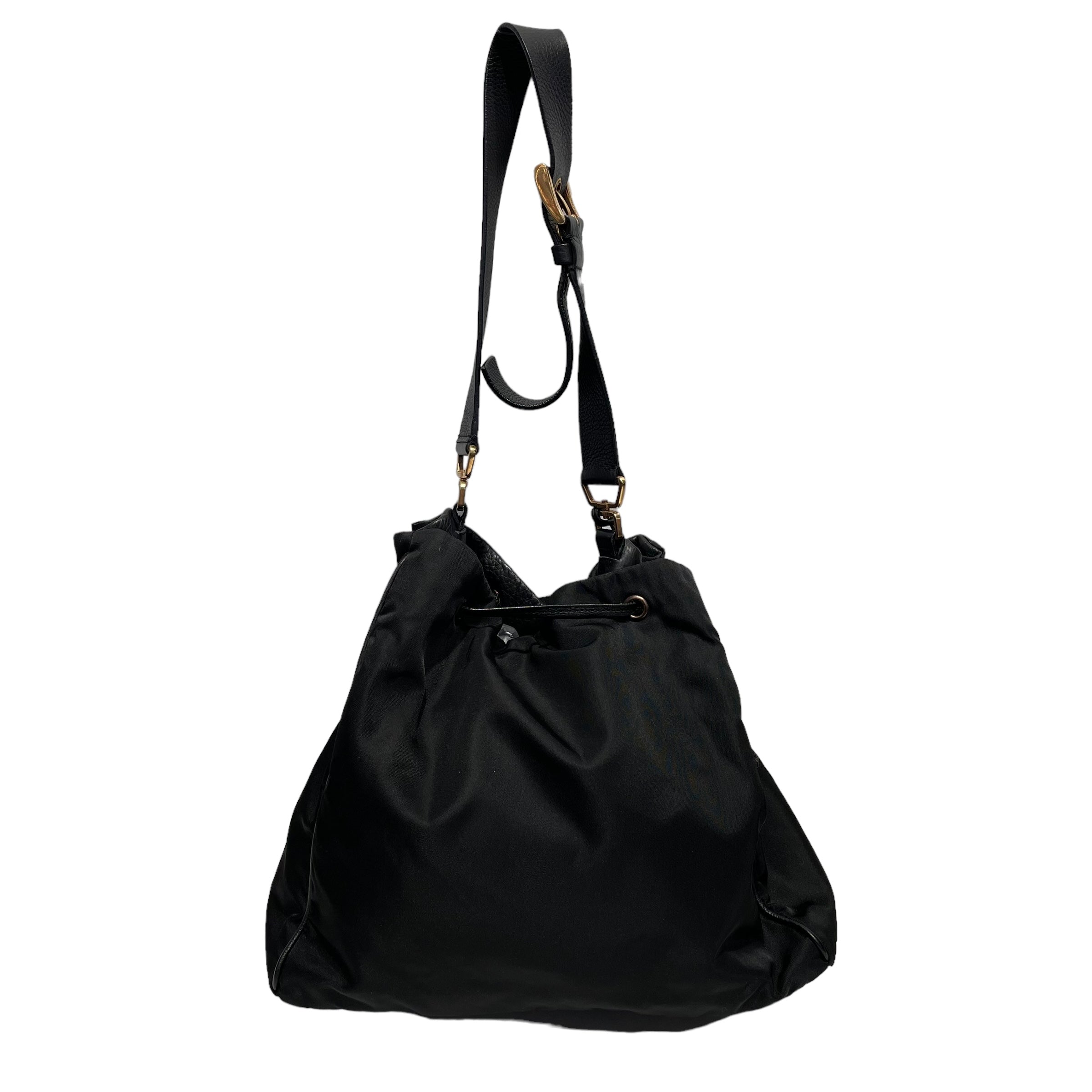 PRADA/Hand Bag/Nylon/BLK/DRAWSTRING HANDBAG view 2