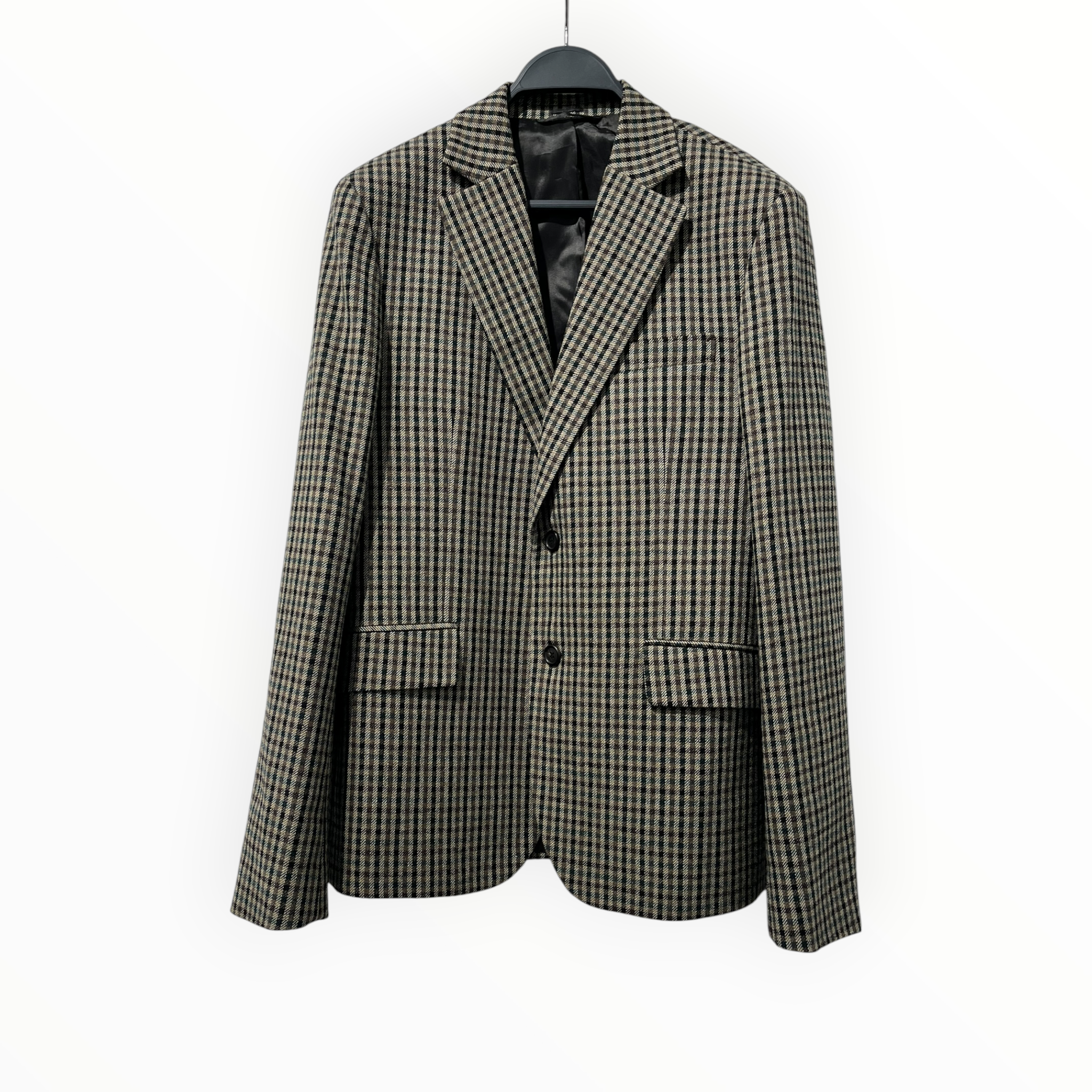 Acne Studios/T&B Set/46/Plaid/Wool/GRN/Single Breasted/48 PANTS PLEAT 46 BLAZER view 3